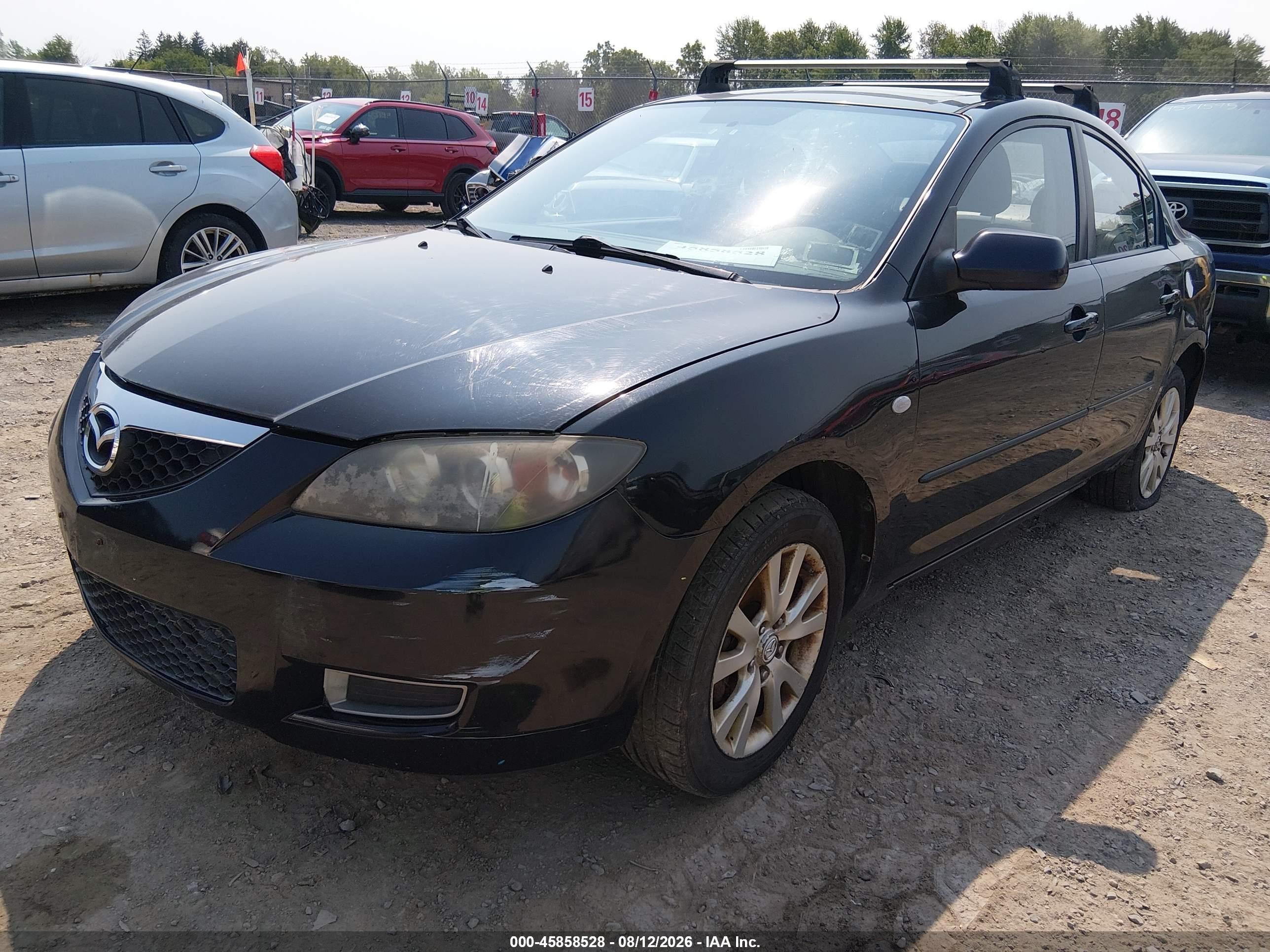2008 Mazda Mazda3 I Черный vin: JM1BK32F381876430