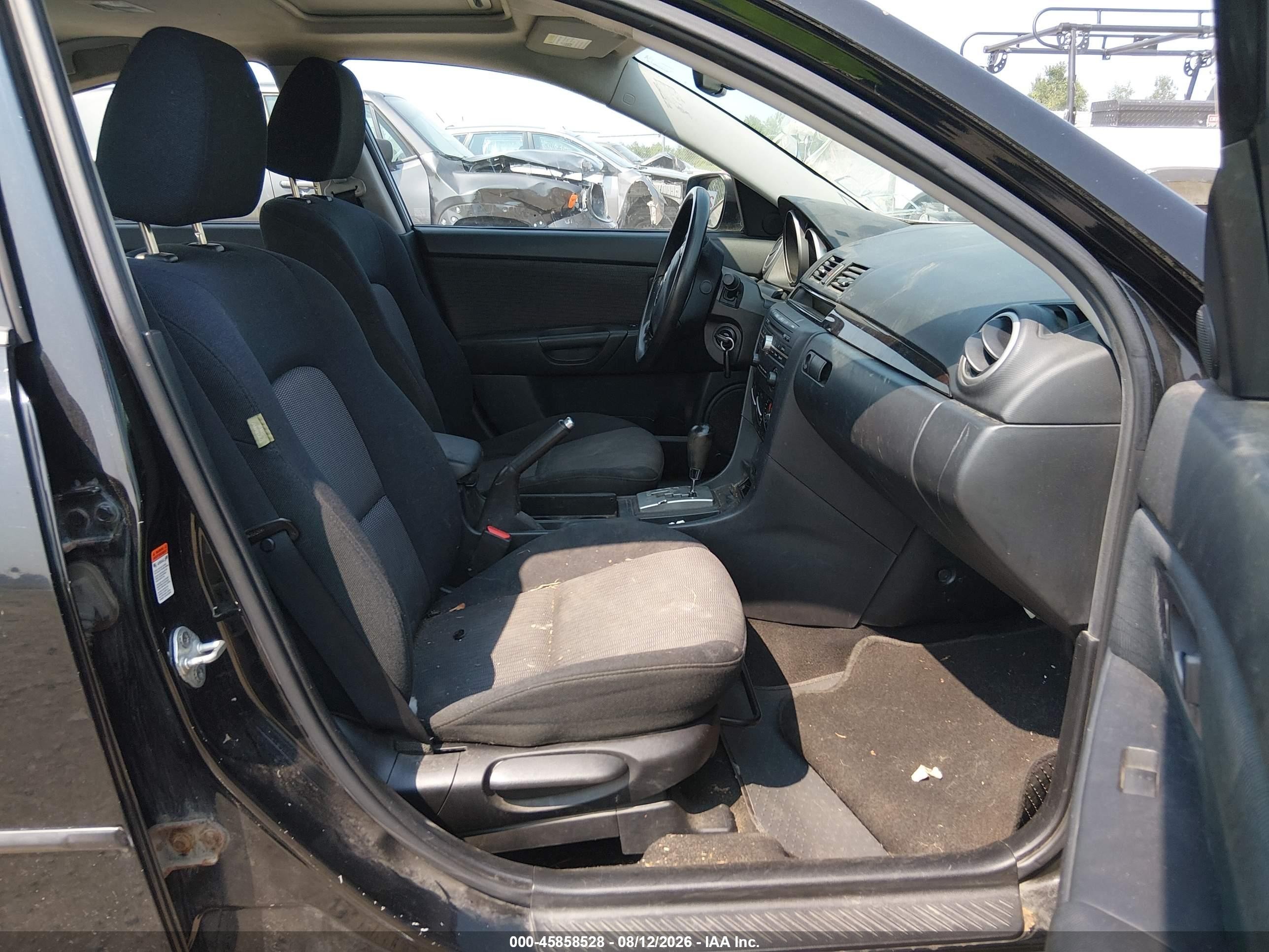 2008 Mazda Mazda3 I Черный vin: JM1BK32F381876430