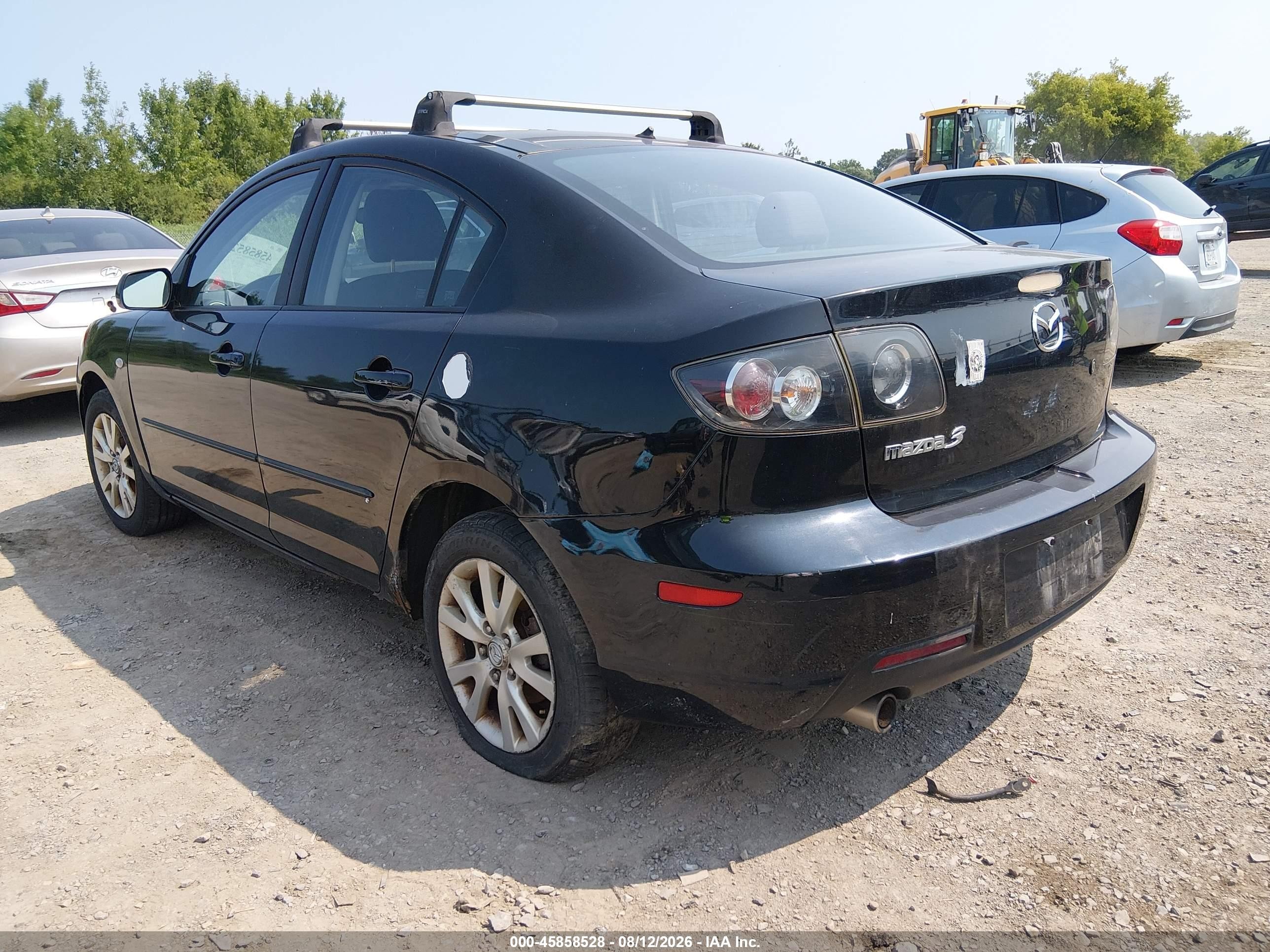 2008 Mazda Mazda3 I Черный vin: JM1BK32F381876430