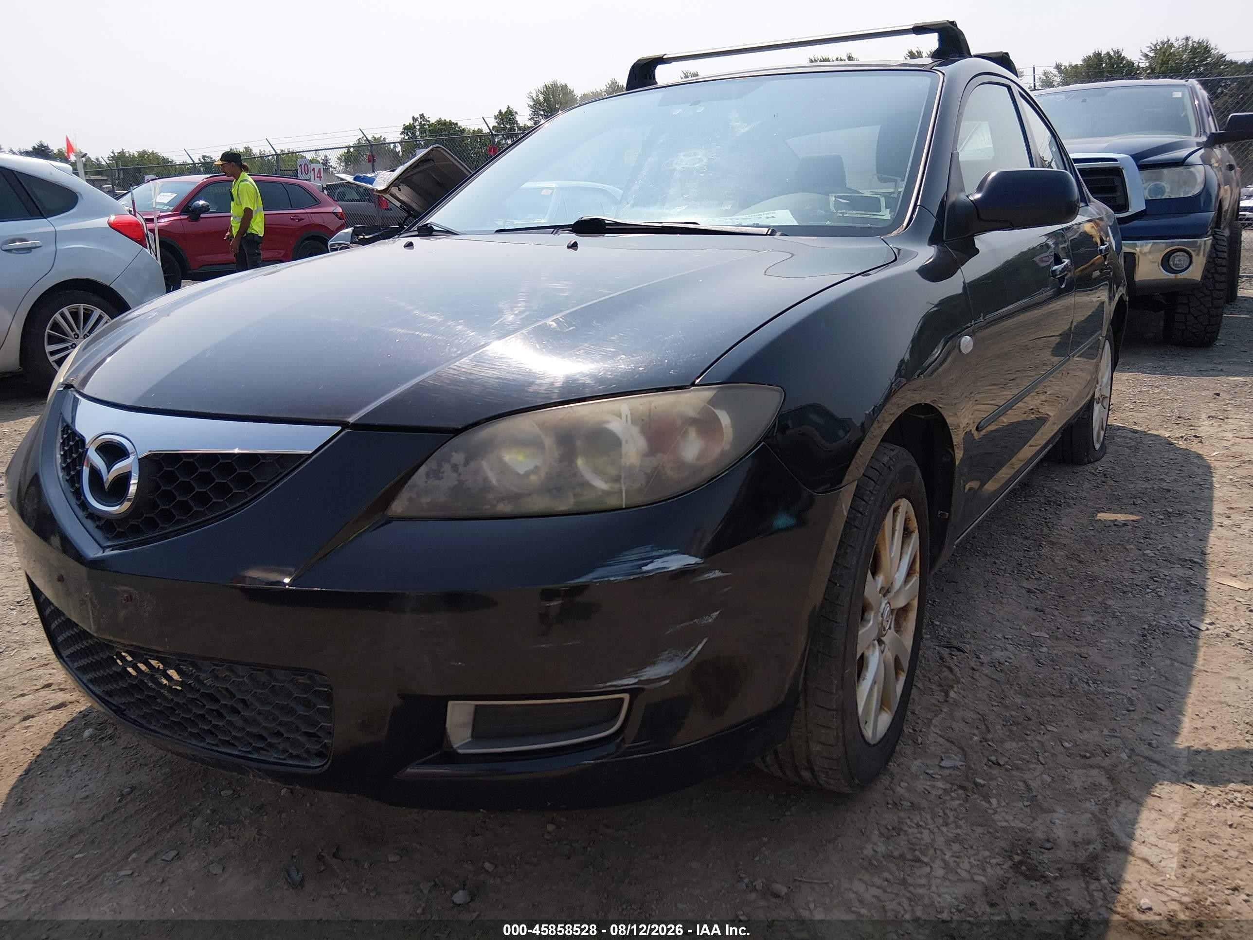 2008 Mazda Mazda3 I Черный vin: JM1BK32F381876430