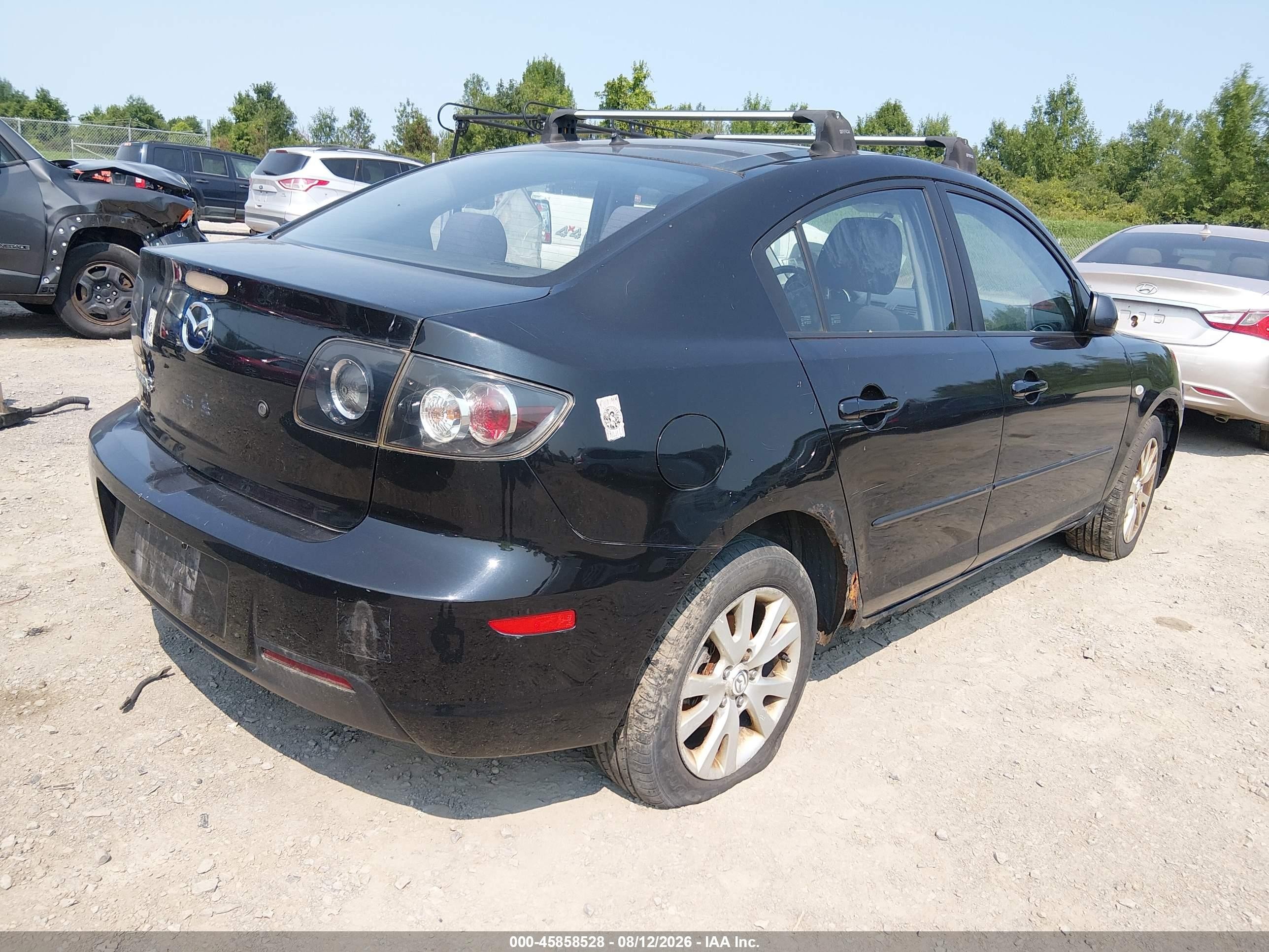 2008 Mazda Mazda3 I Черный vin: JM1BK32F381876430