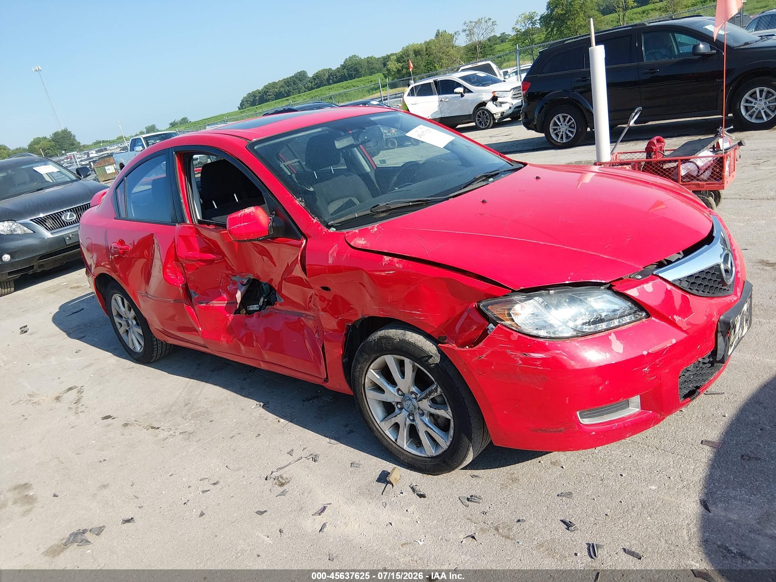 2007 Mazda Mazda3 I Red vin: JM1BK32F471656227