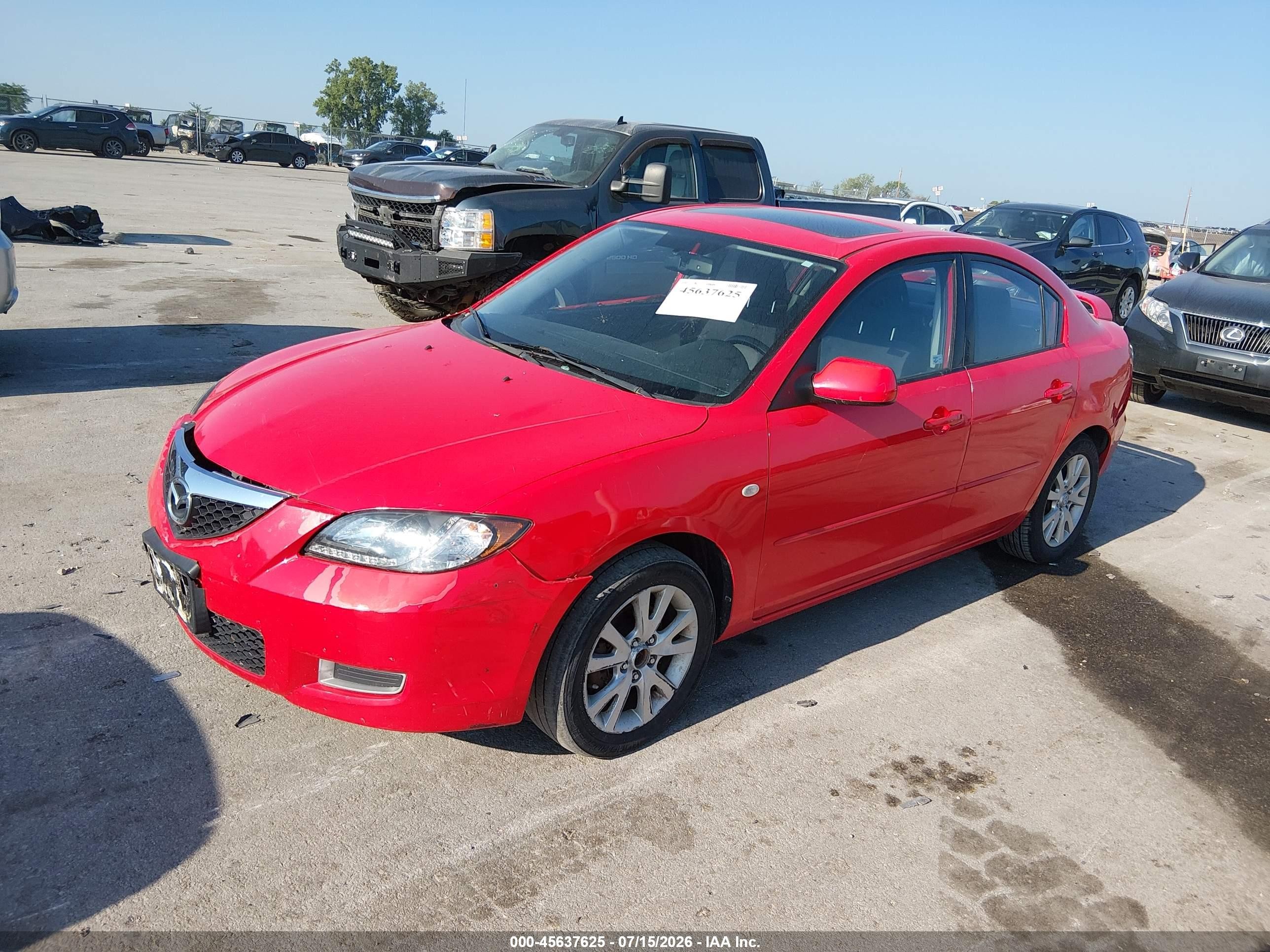 2007 Mazda Mazda3 I Red vin: JM1BK32F471656227