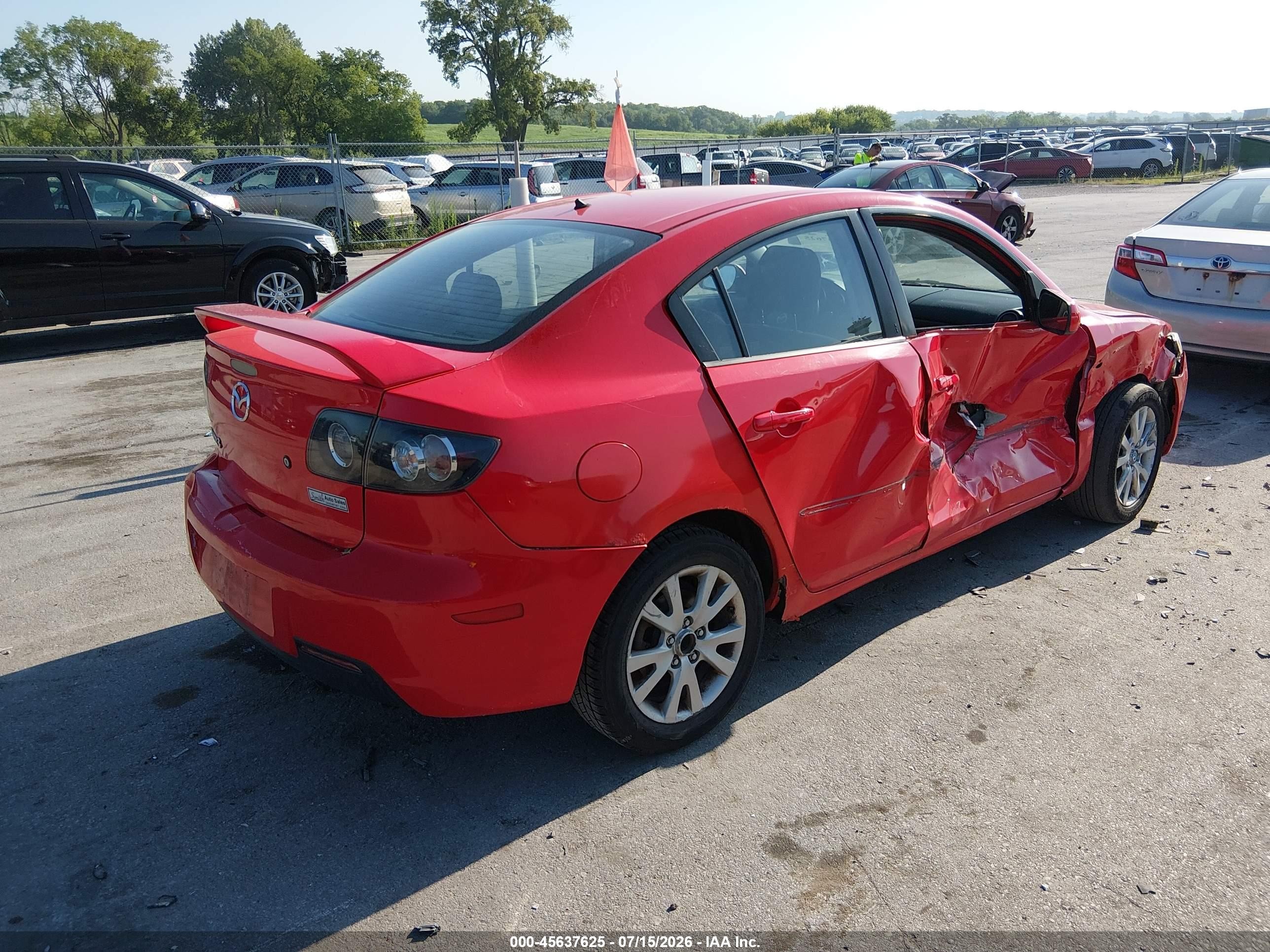 2007 Mazda Mazda3 I Red vin: JM1BK32F471656227