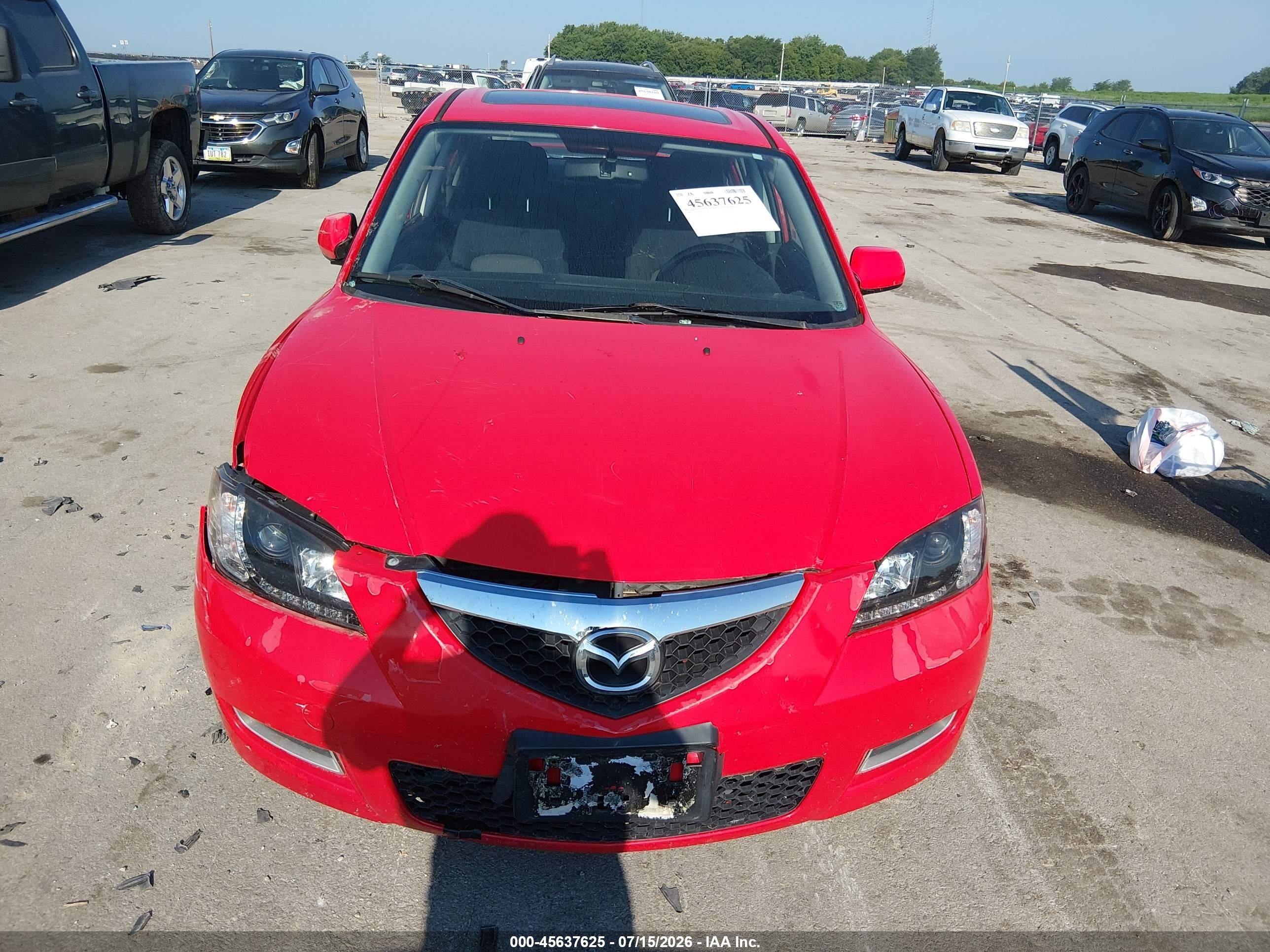 2007 Mazda Mazda3 I Red vin: JM1BK32F471656227