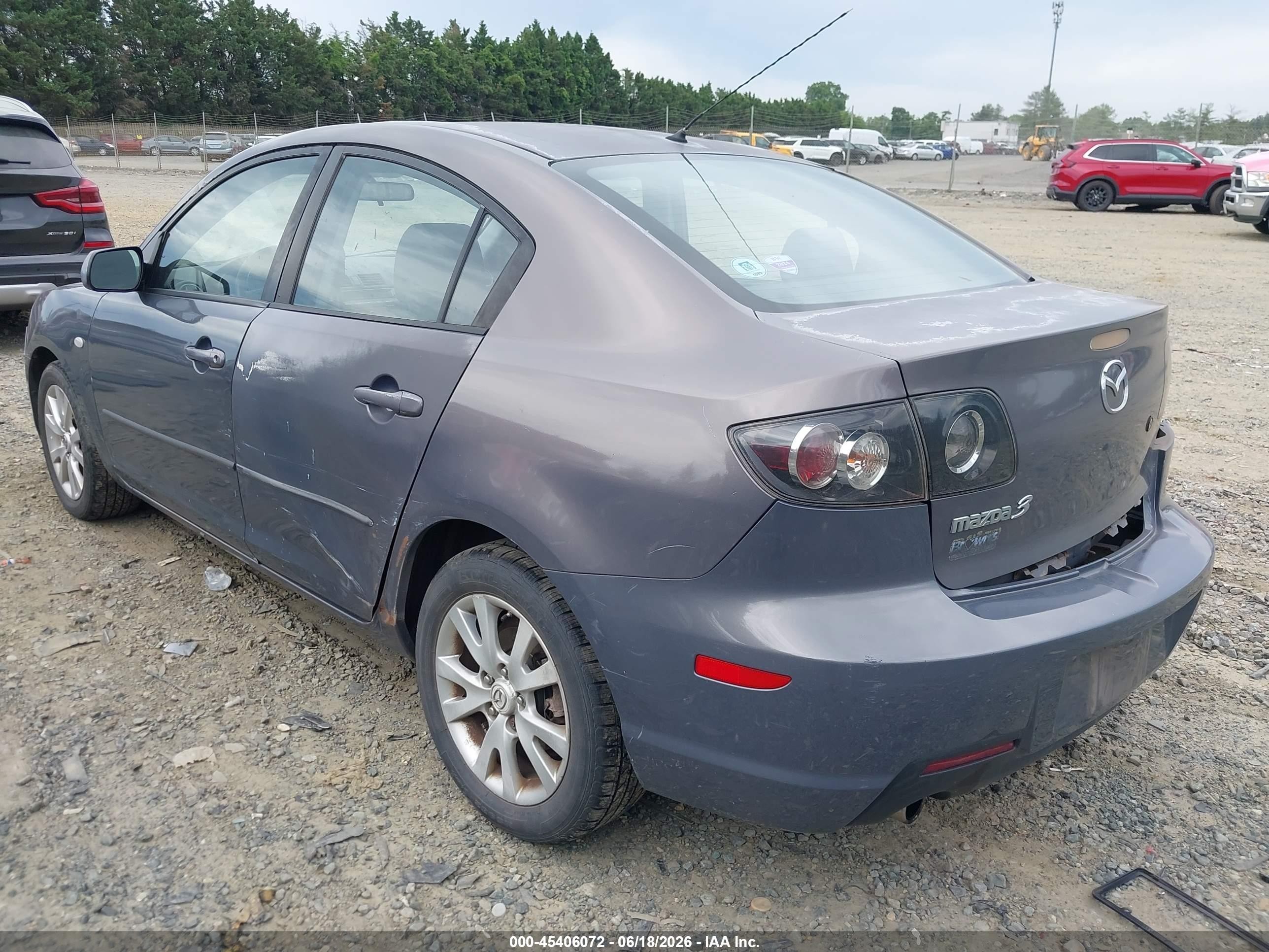 2007 Mazda Mazda3 I Gray vin: JM1BK32F471685968