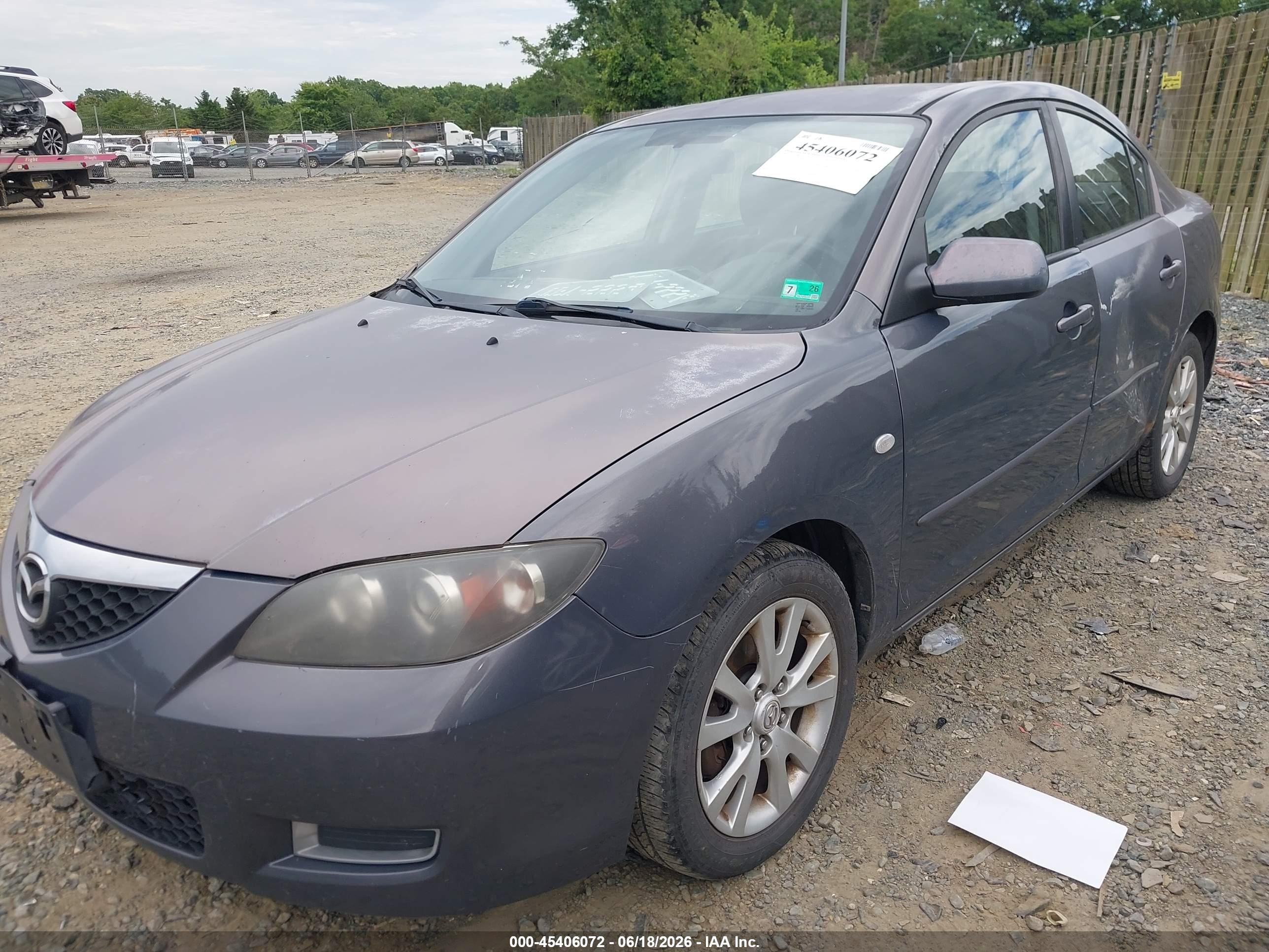2007 Mazda Mazda3 I Gray vin: JM1BK32F471685968