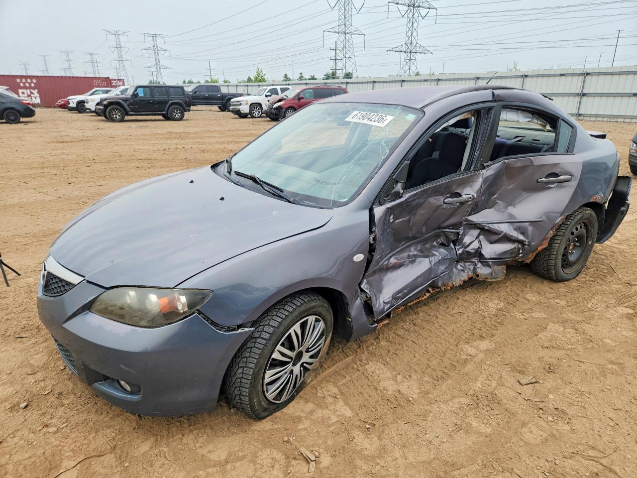 2008 Mazda 3 I Gray vin: JM1BK32F481128334