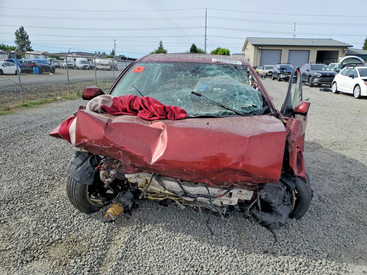 2008 Mazda 3 I Maroon vin: JM1BK32F481174326