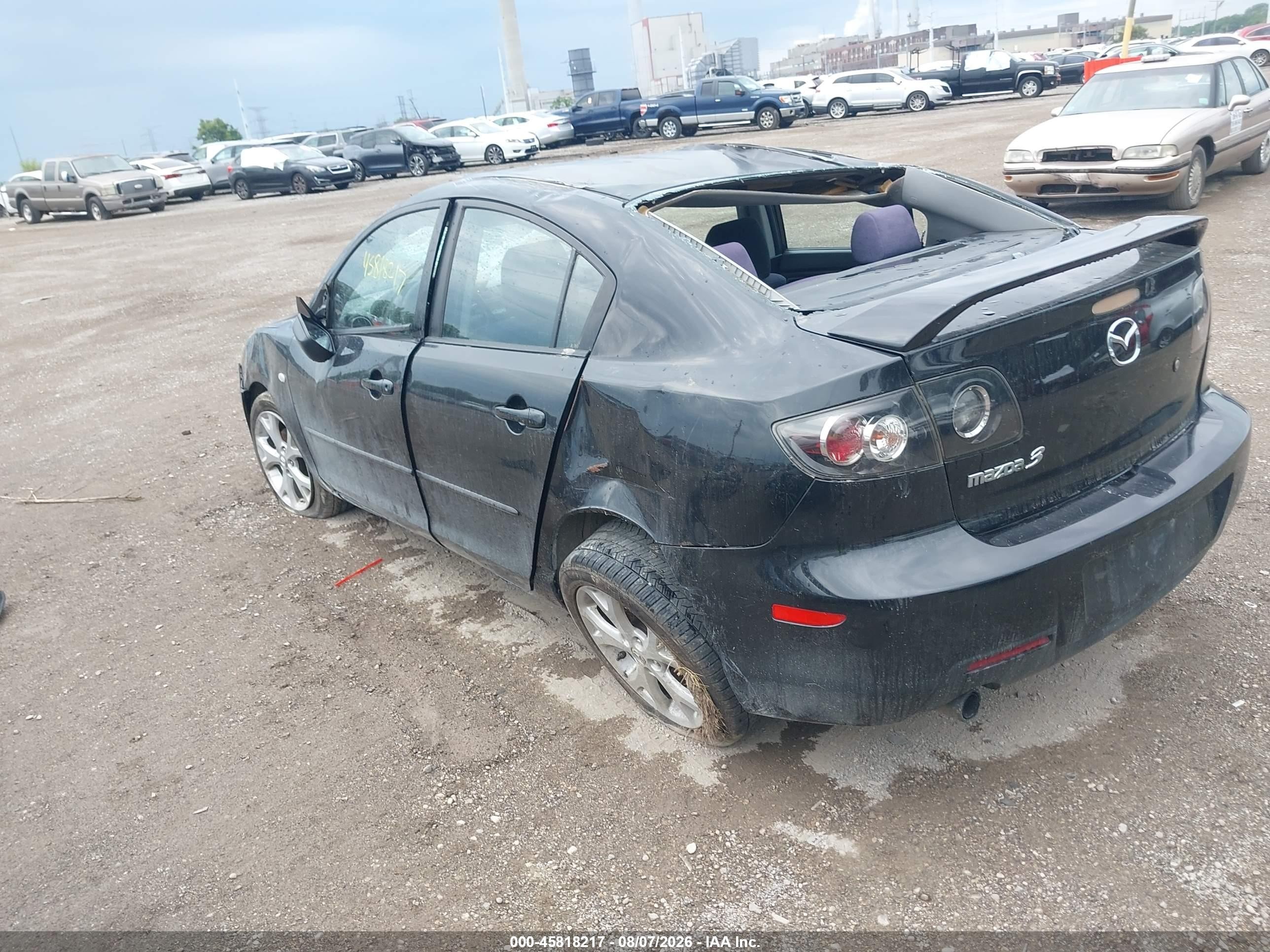 2008 Mazda Mazda3 I Touring Value Black vin: JM1BK32F581184847