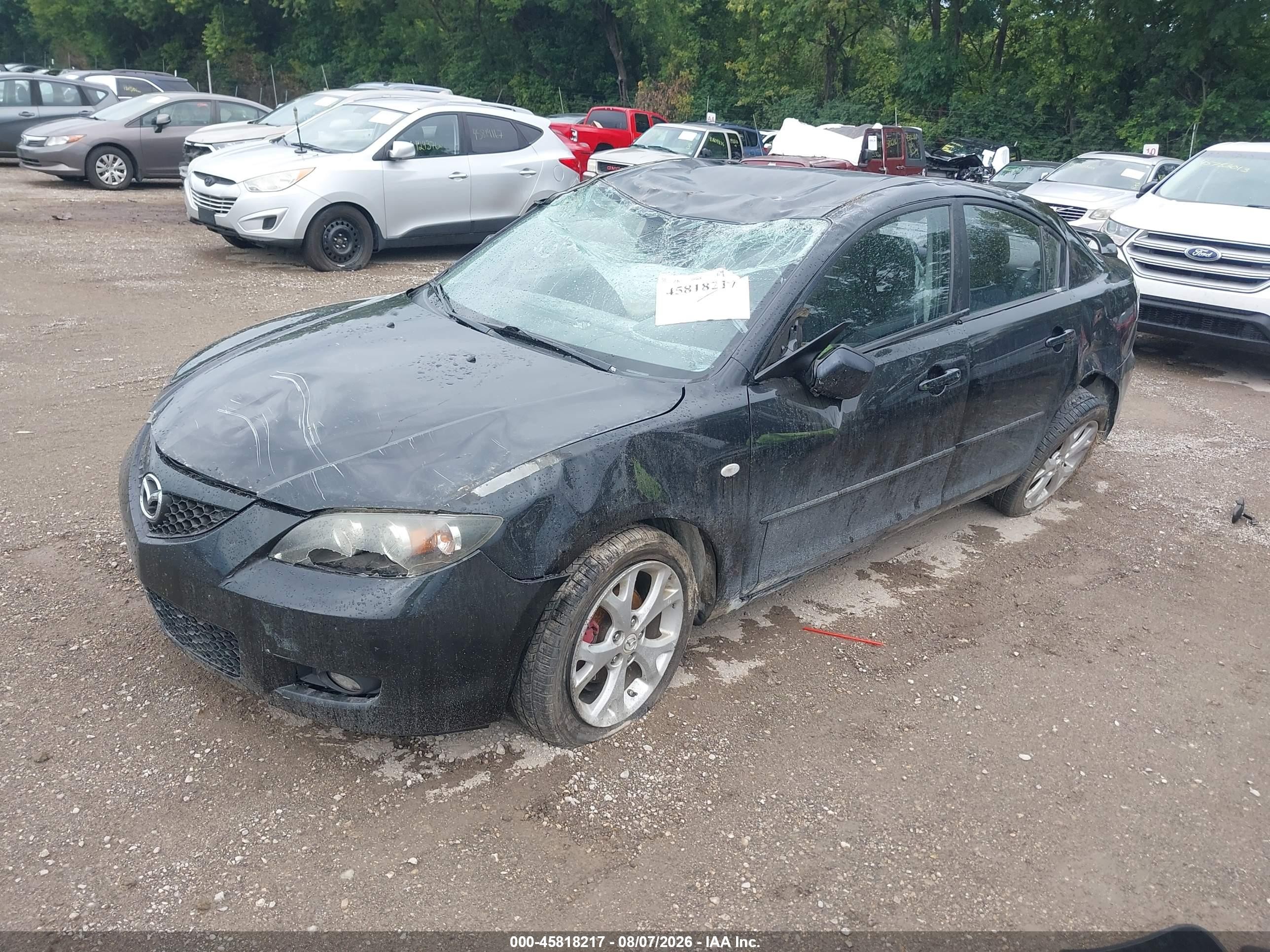2008 Mazda Mazda3 I Touring Value Black vin: JM1BK32F581184847