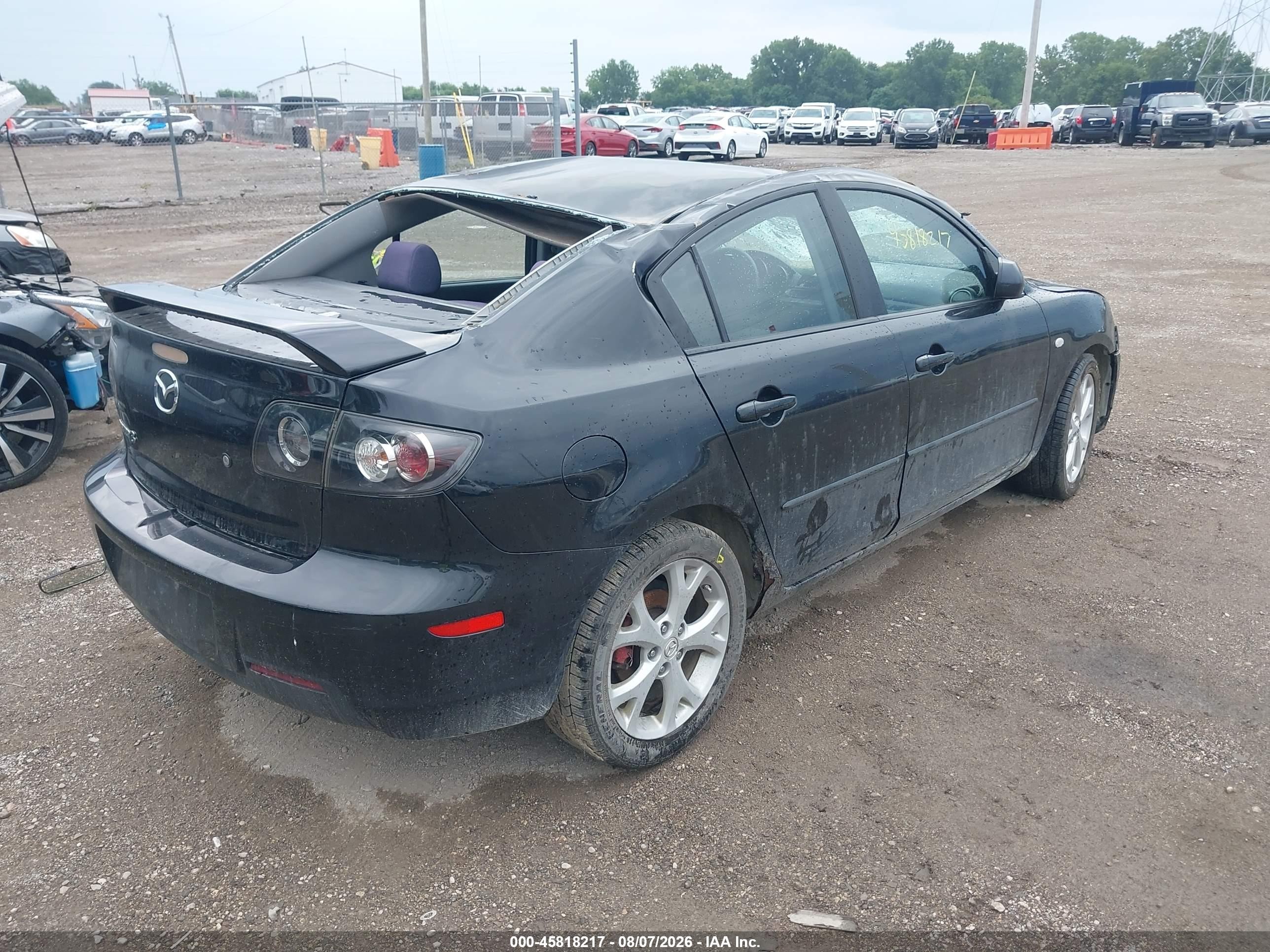 2008 Mazda Mazda3 I Touring Value Black vin: JM1BK32F581184847