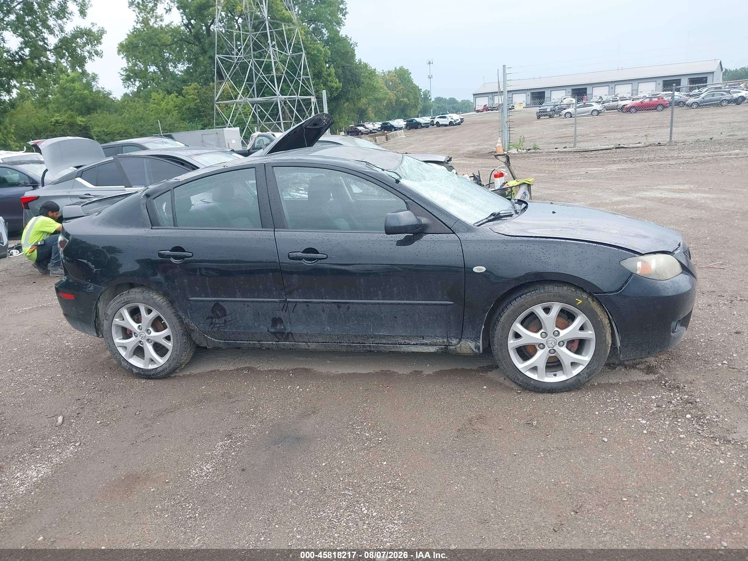 2008 Mazda Mazda3 I Touring Value Black vin: JM1BK32F581184847