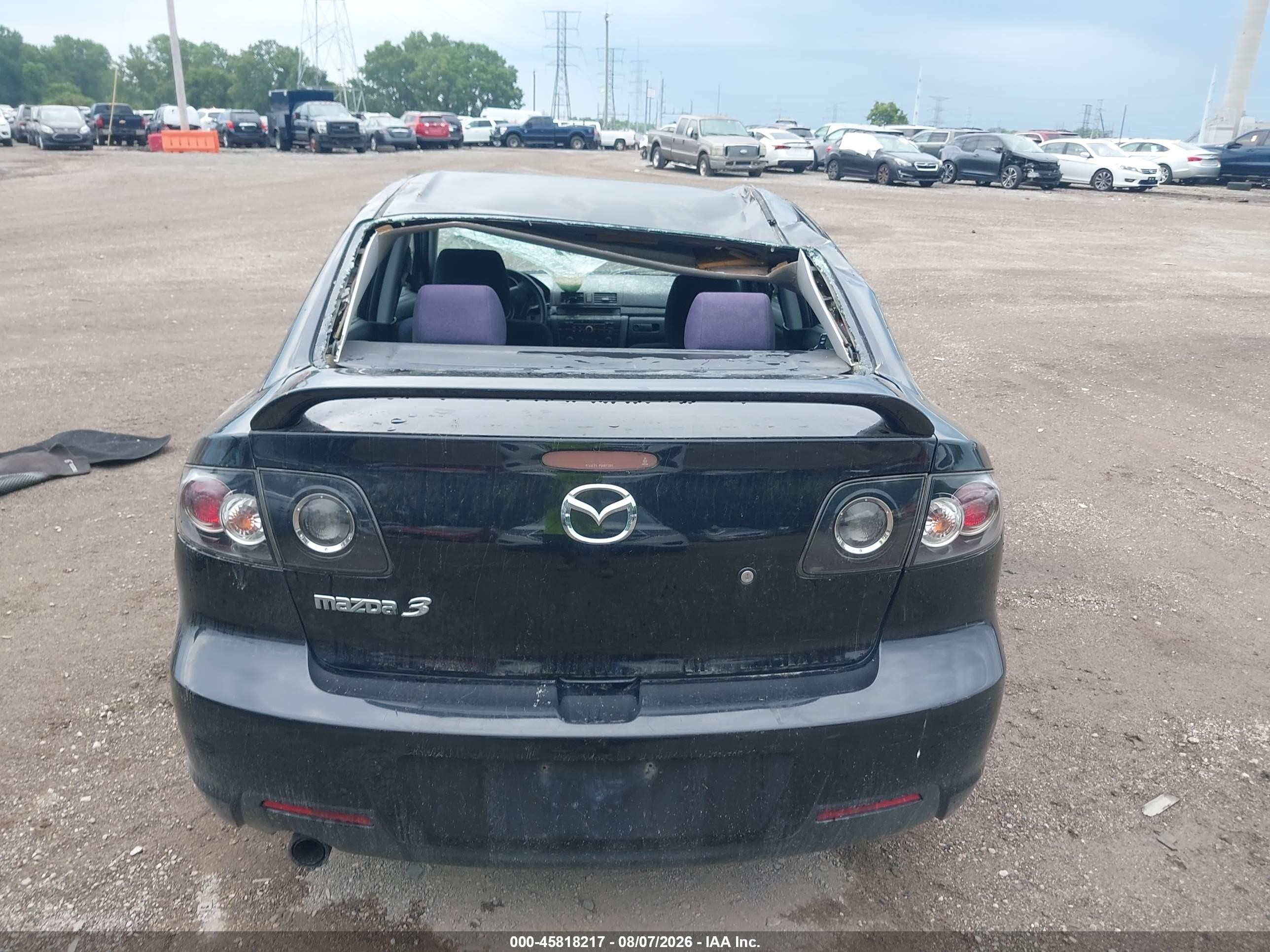 2008 Mazda Mazda3 I Touring Value Black vin: JM1BK32F581184847