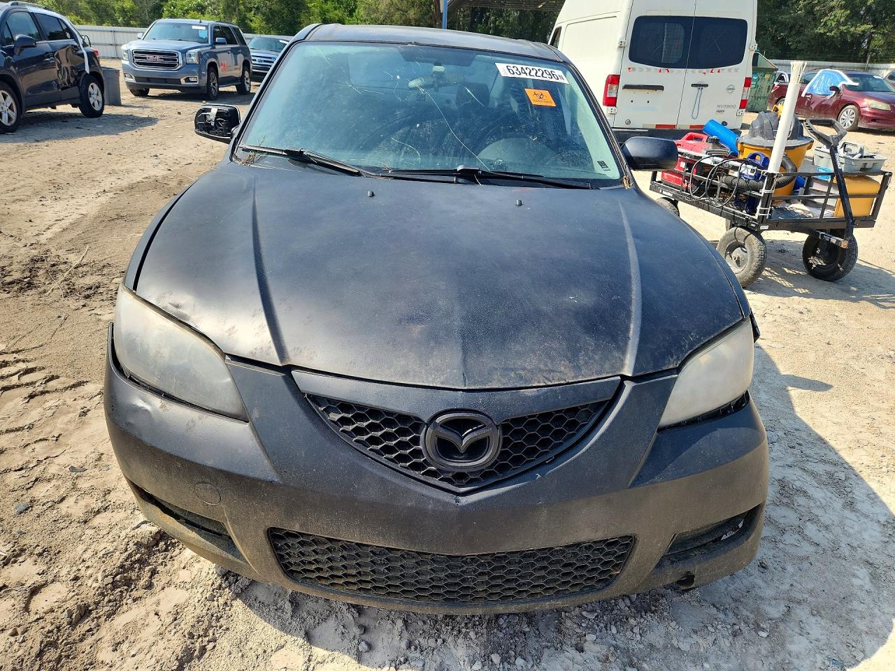 2008 Mazda 3 I Black vin: JM1BK32F581814091