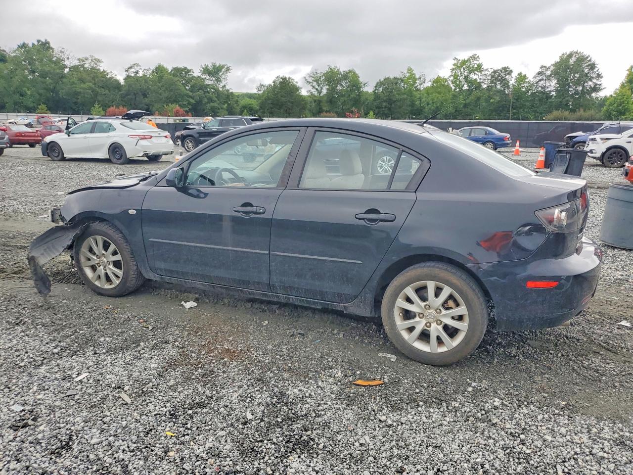 2008 Mazda 3 I Charcoal vin: JM1BK32F581848158