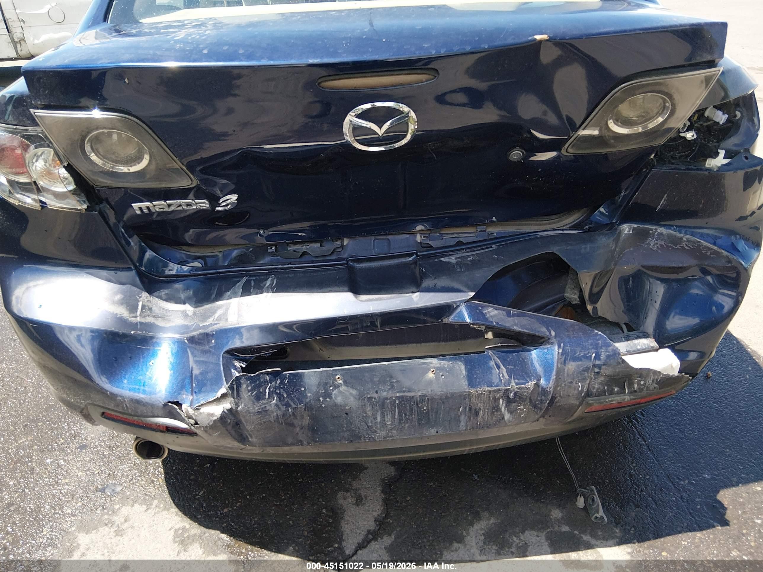 2009 Mazda Mazda3 I Blue vin: JM1BK32F591188446