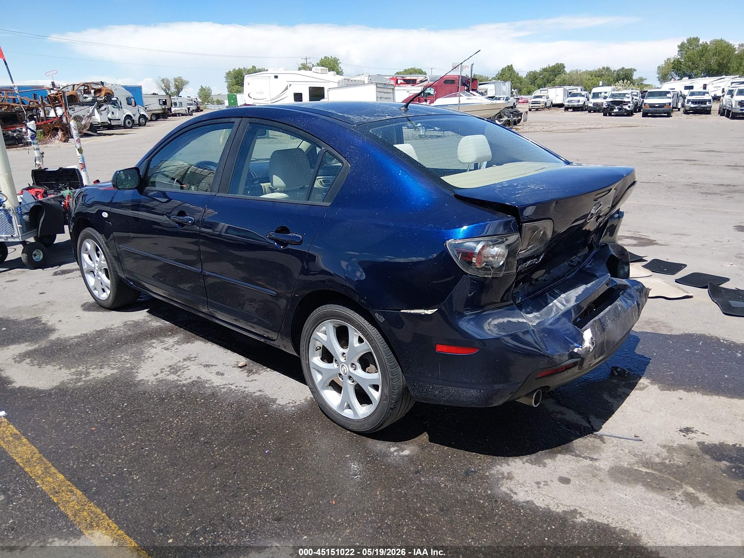 2009 Mazda Mazda3 I Blue vin: JM1BK32F591188446