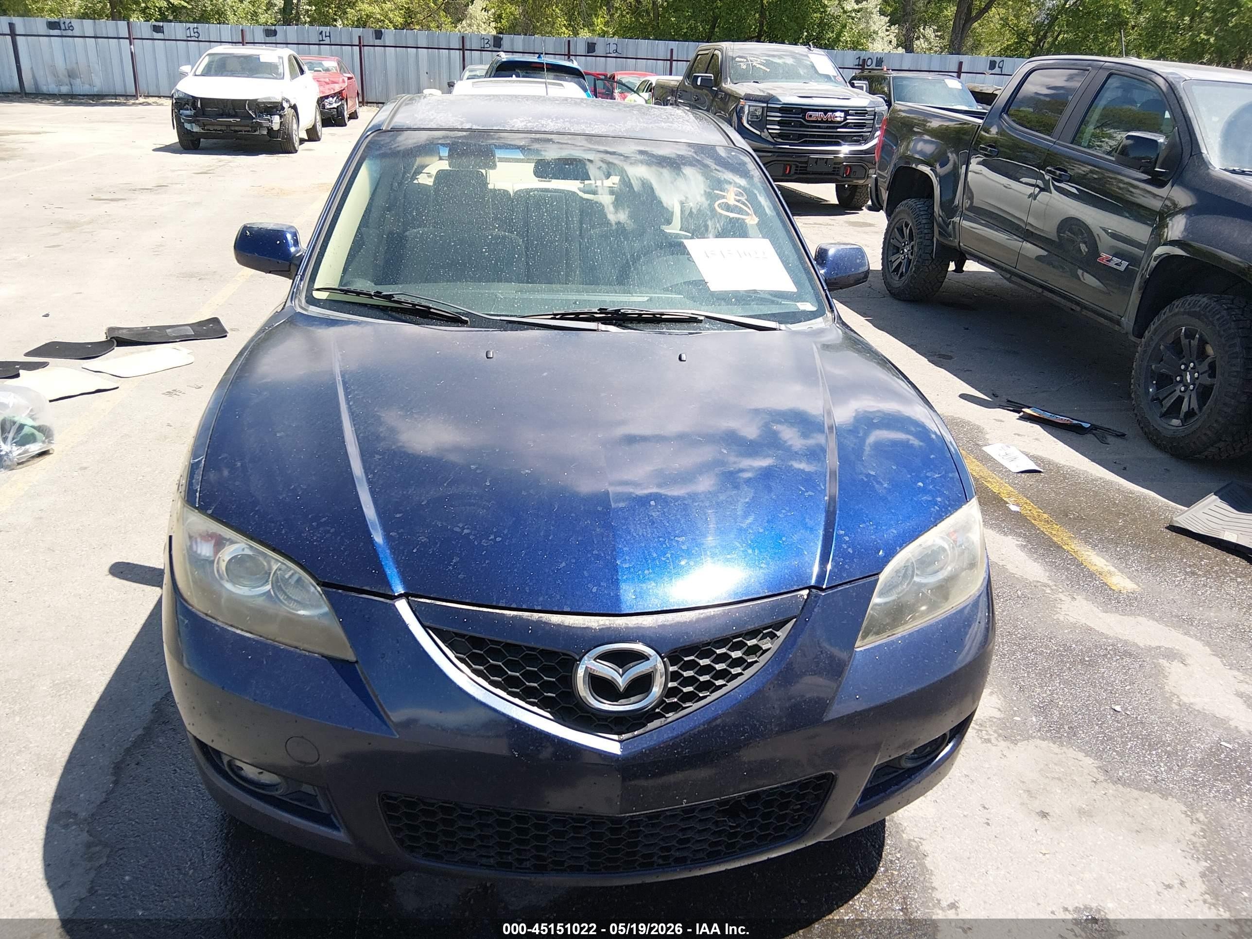 2009 Mazda Mazda3 I Blue vin: JM1BK32F591188446