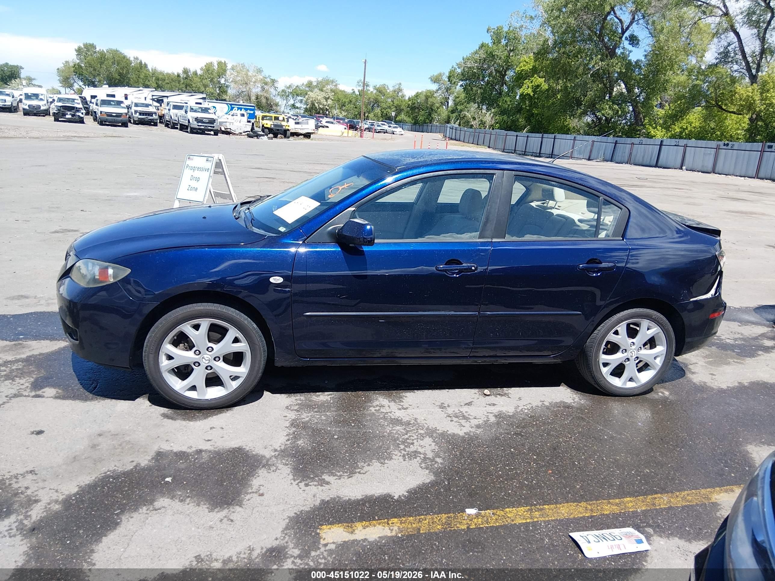 2009 Mazda Mazda3 I Blue vin: JM1BK32F591188446