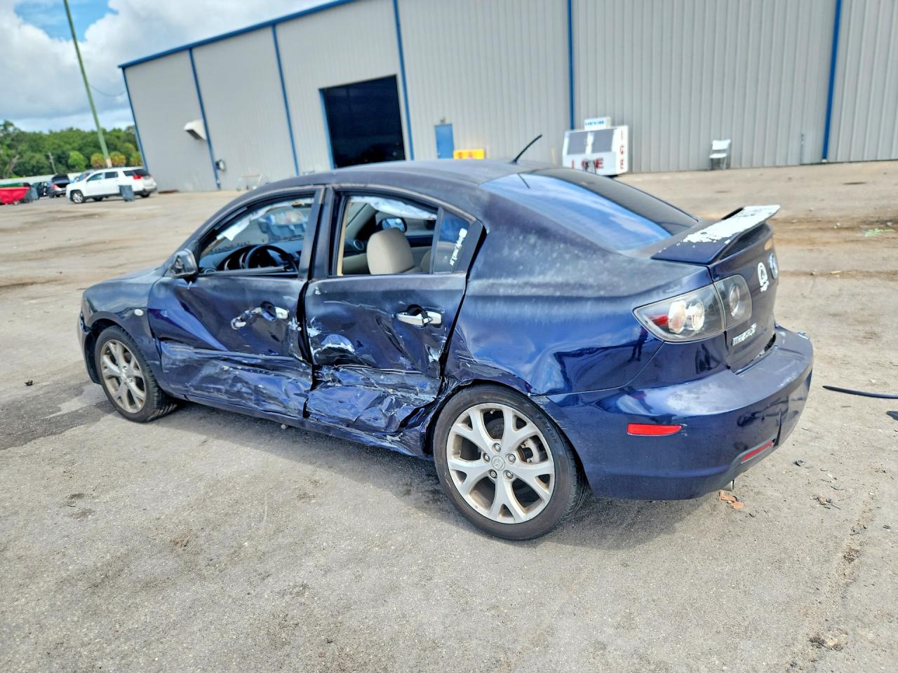 2009 Mazda 3 I Blue vin: JM1BK32F591191959