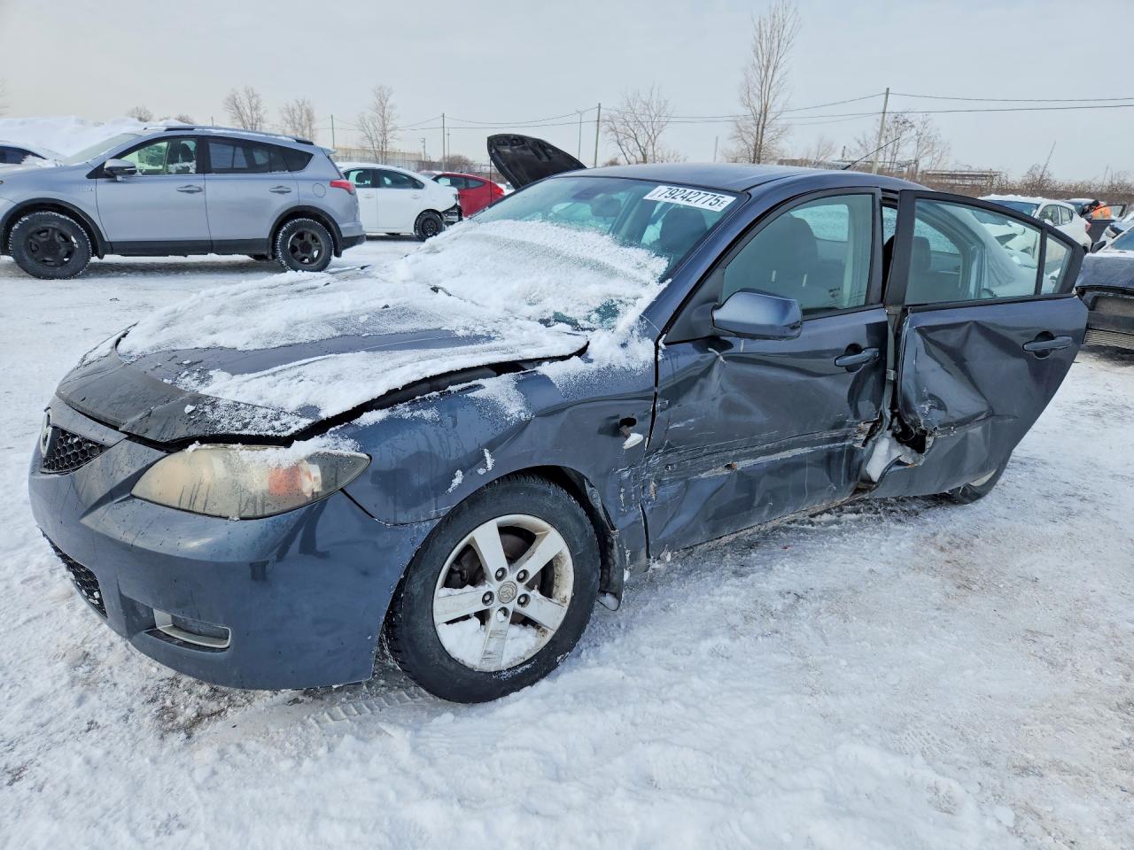 2009 Mazda 3 I Gray vin: JM1BK32F591256356
