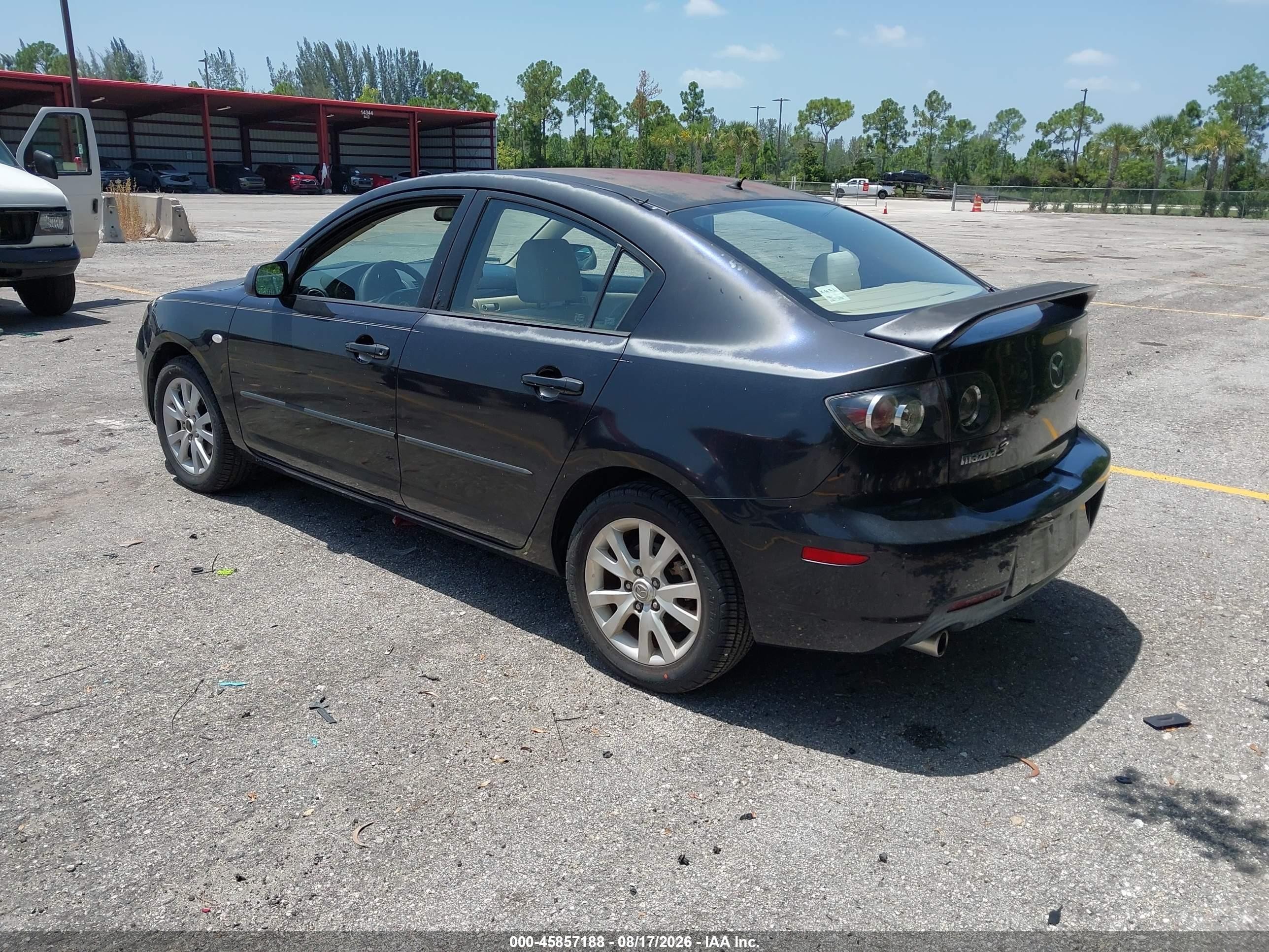 2007 Mazda Mazda3 I Black vin: JM1BK32F671649649