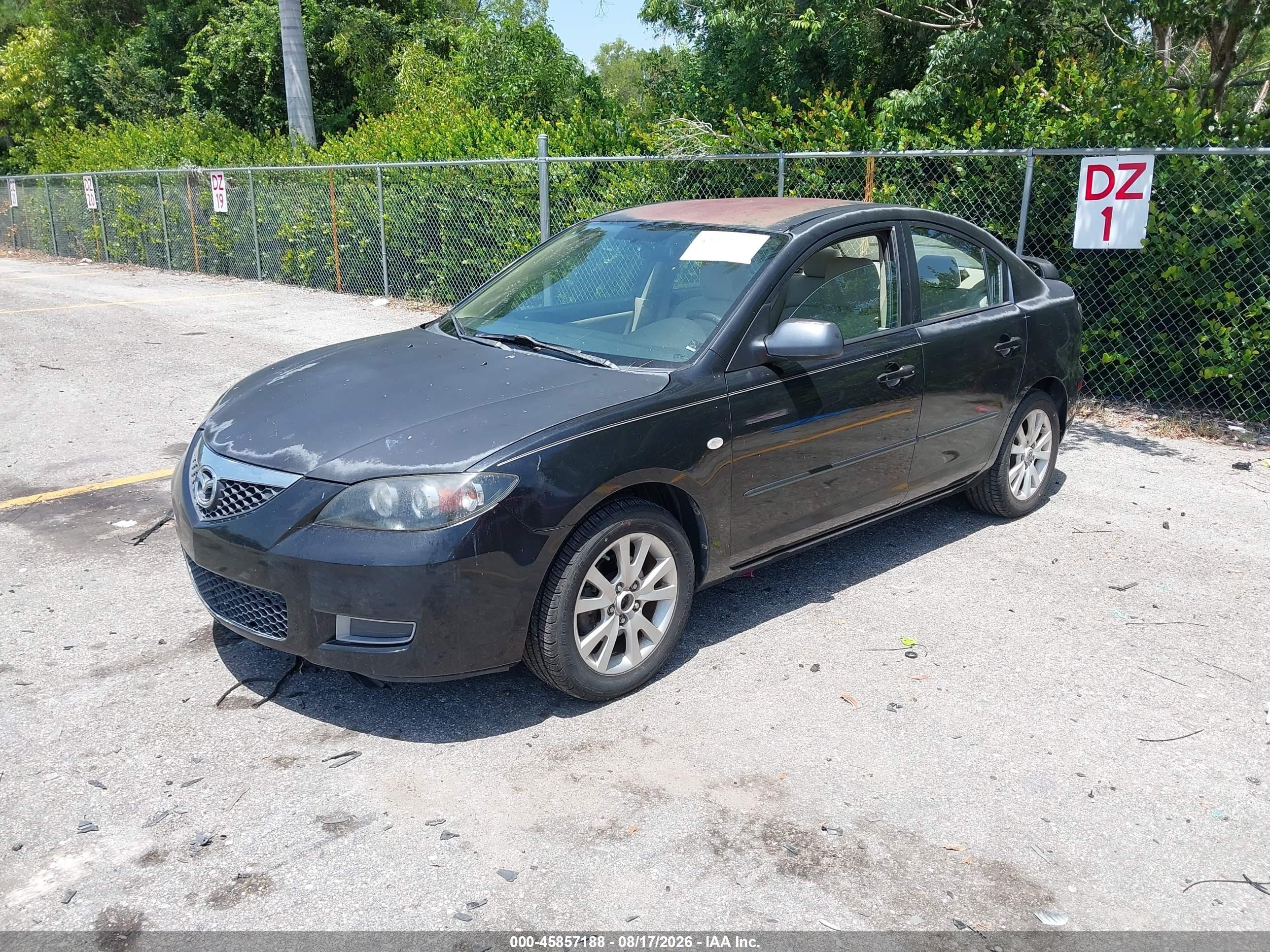 2007 Mazda Mazda3 I Black vin: JM1BK32F671649649