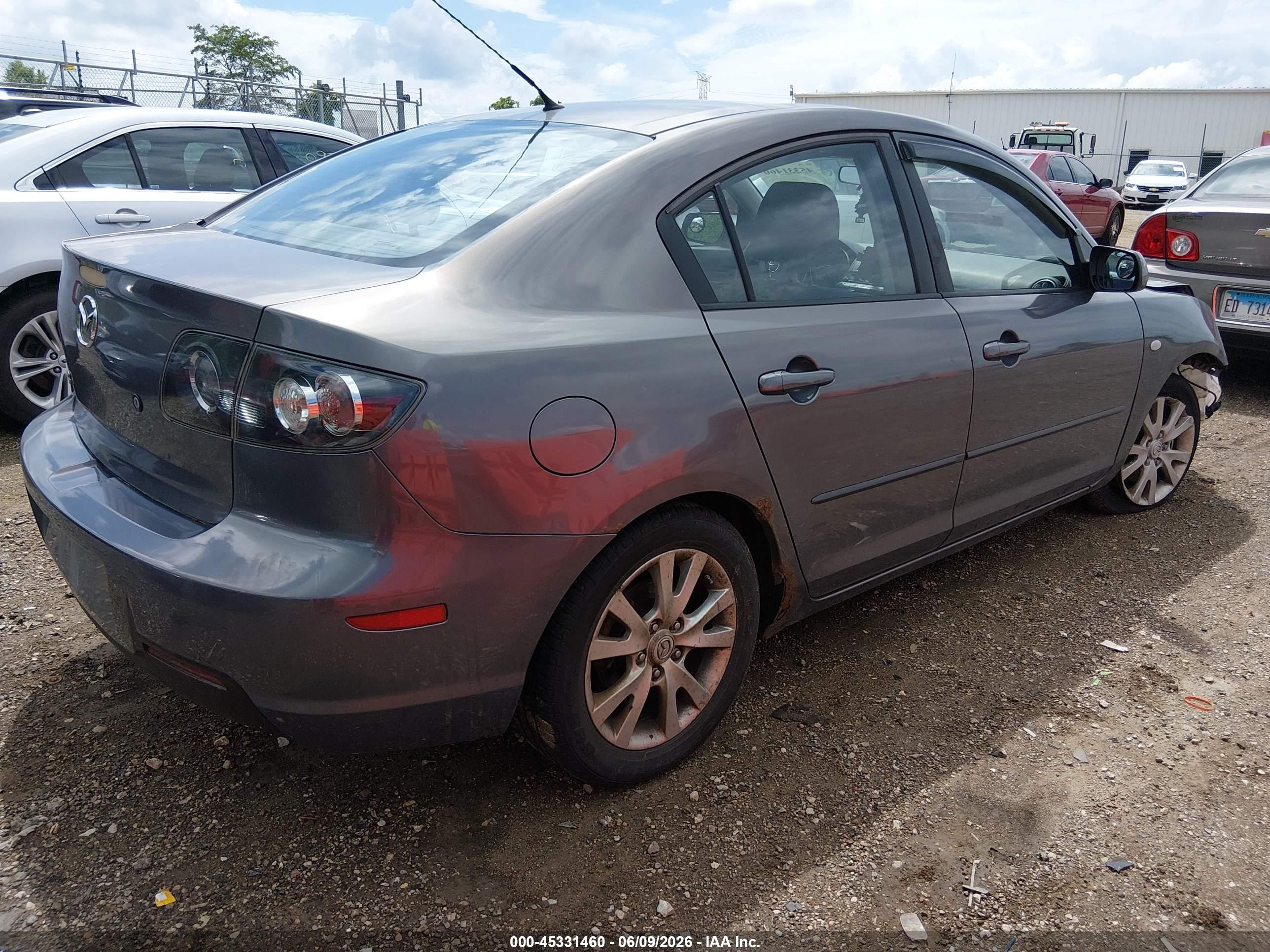 2007 Mazda Mazda3 I Gray vin: JM1BK32F671761657