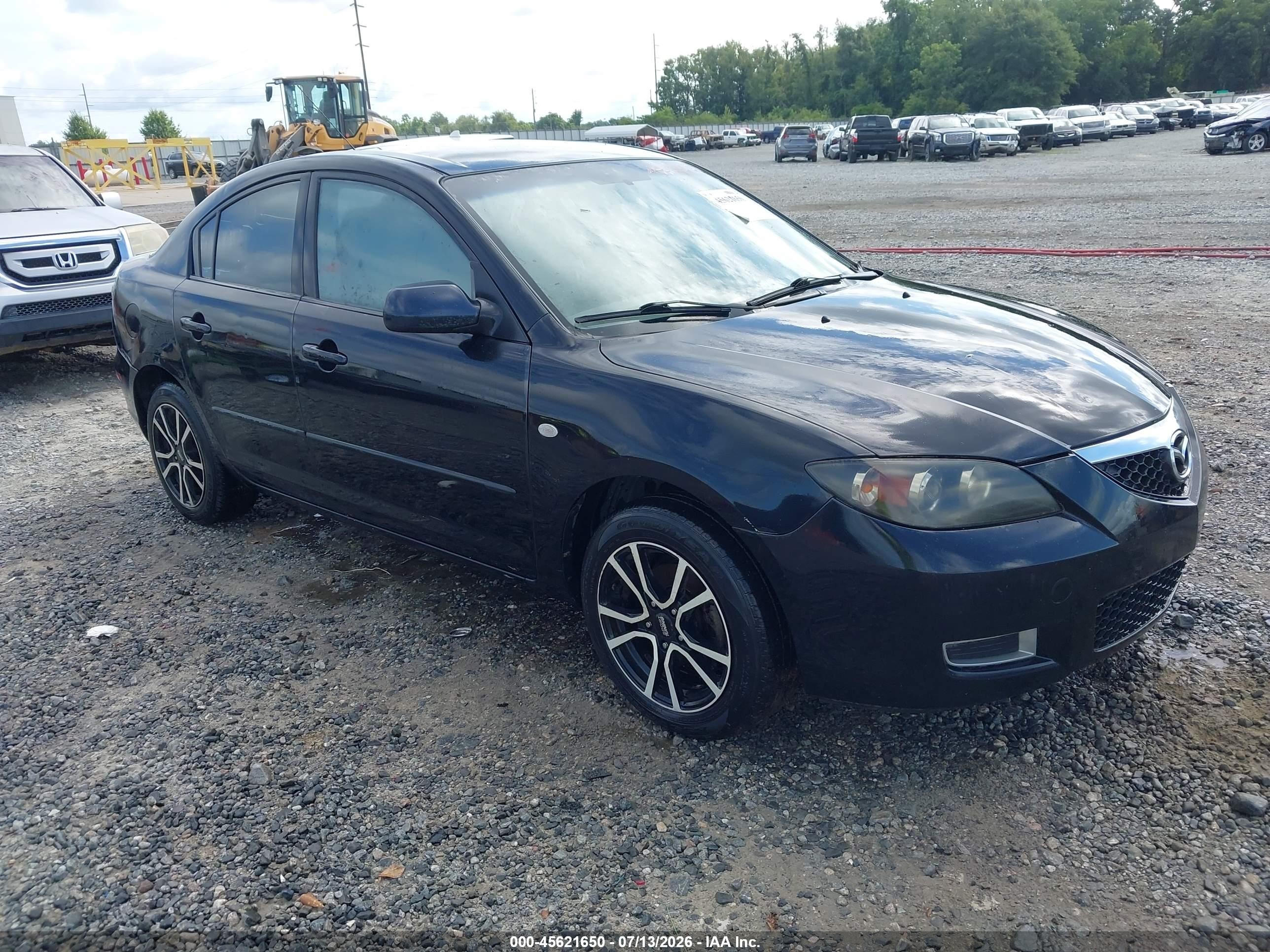 2007 Mazda Mazda3 I Black vin: JM1BK32F671765031