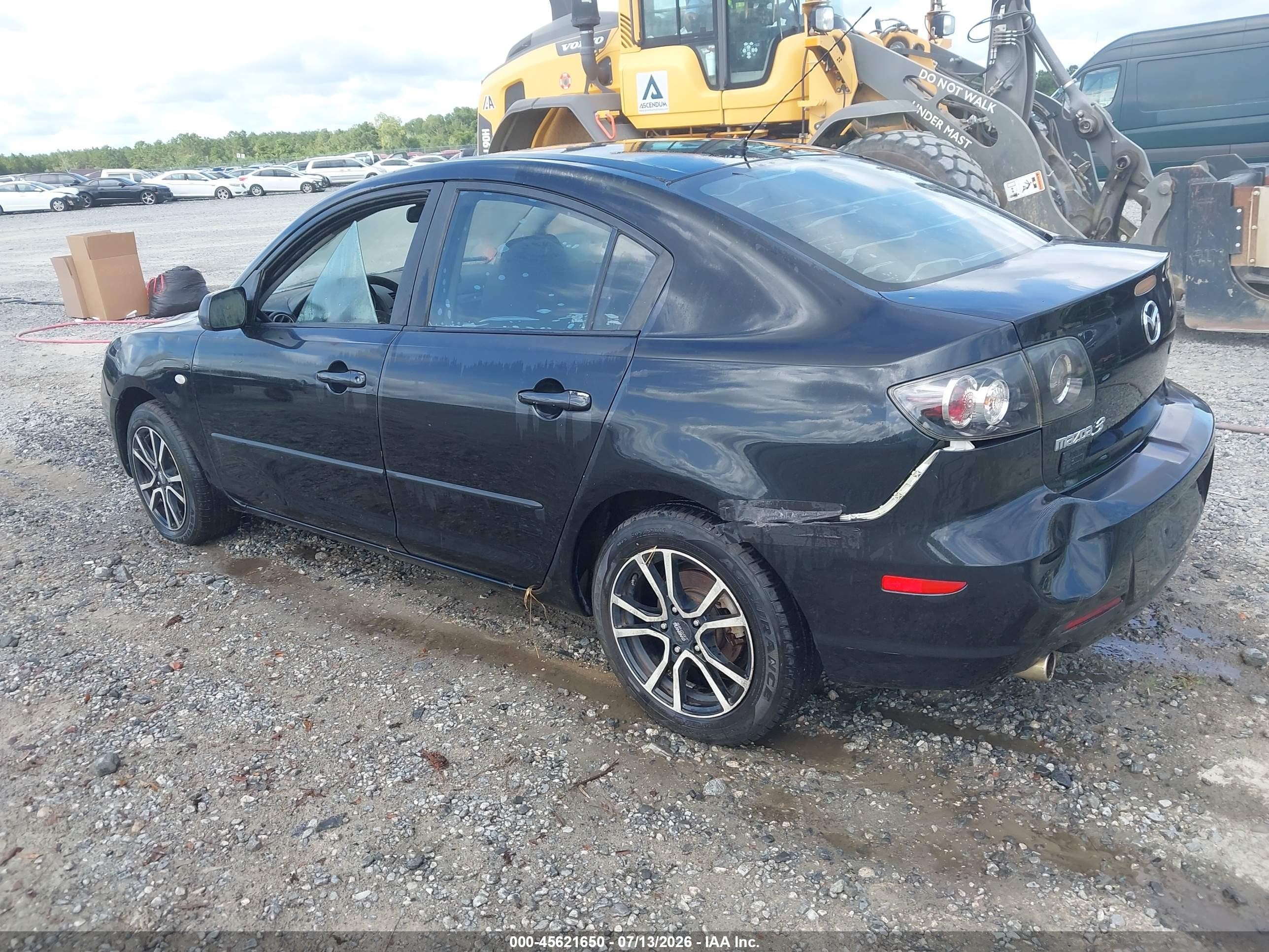 2007 Mazda Mazda3 I Черный vin: JM1BK32F671765031