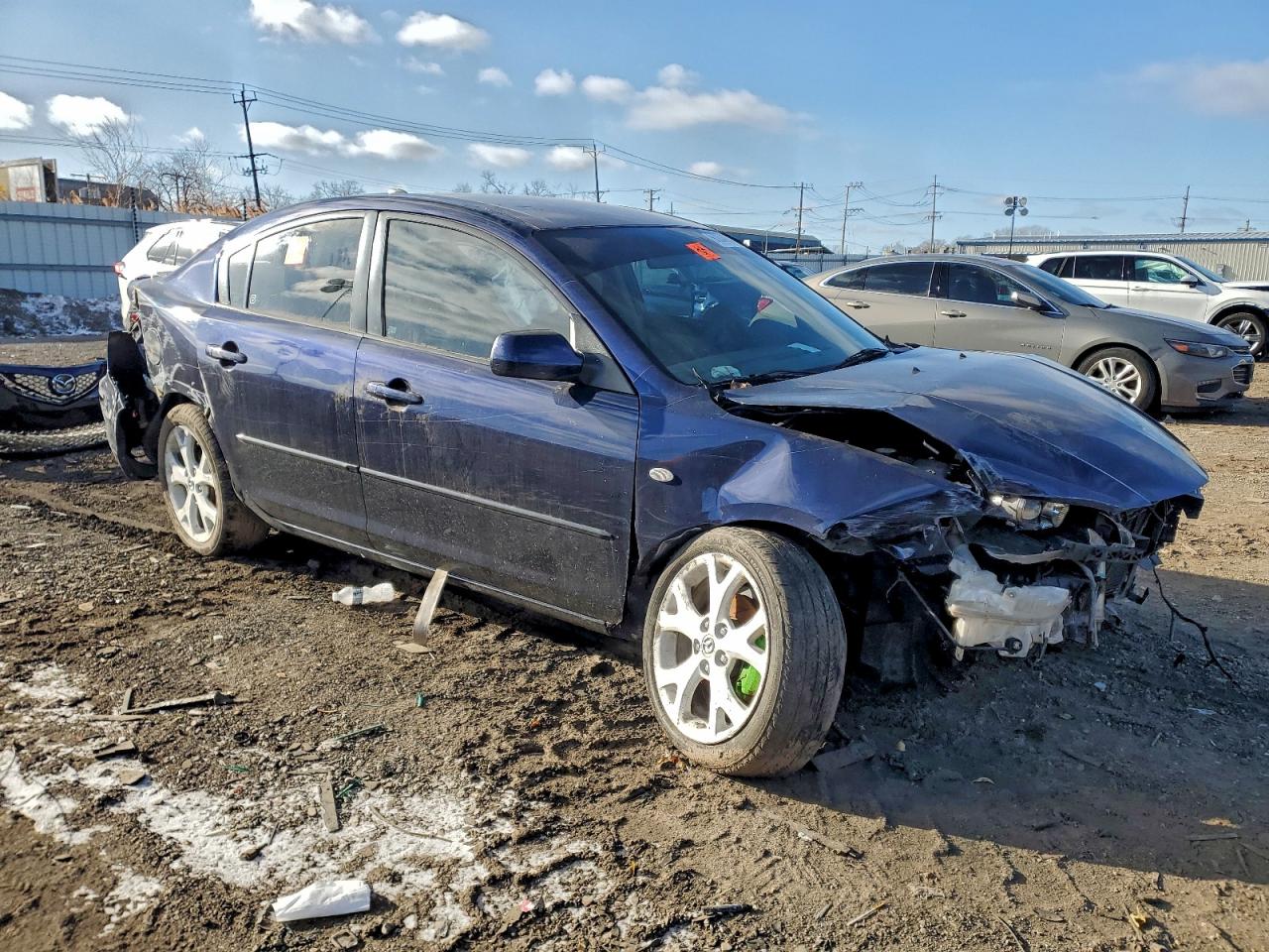 2009 Mazda 3 I Blue vin: JM1BK32F691231546