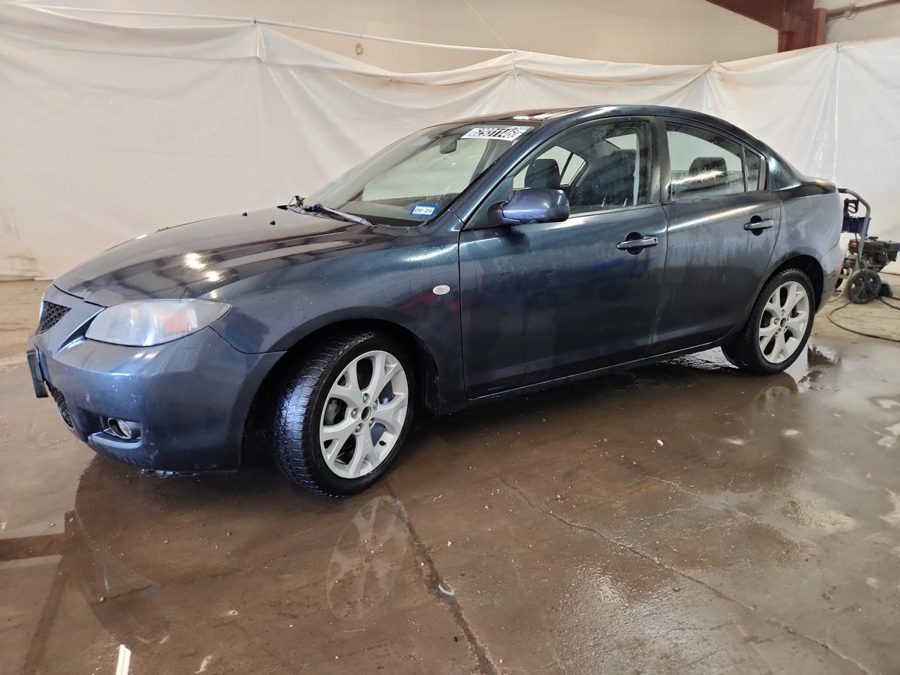 2008 Mazda 3 Blue vin: JM1BK32F781114413 Damage: Left Front Door, Dent(S) W/No Paint Dmg, 1/2 To 1 Inch