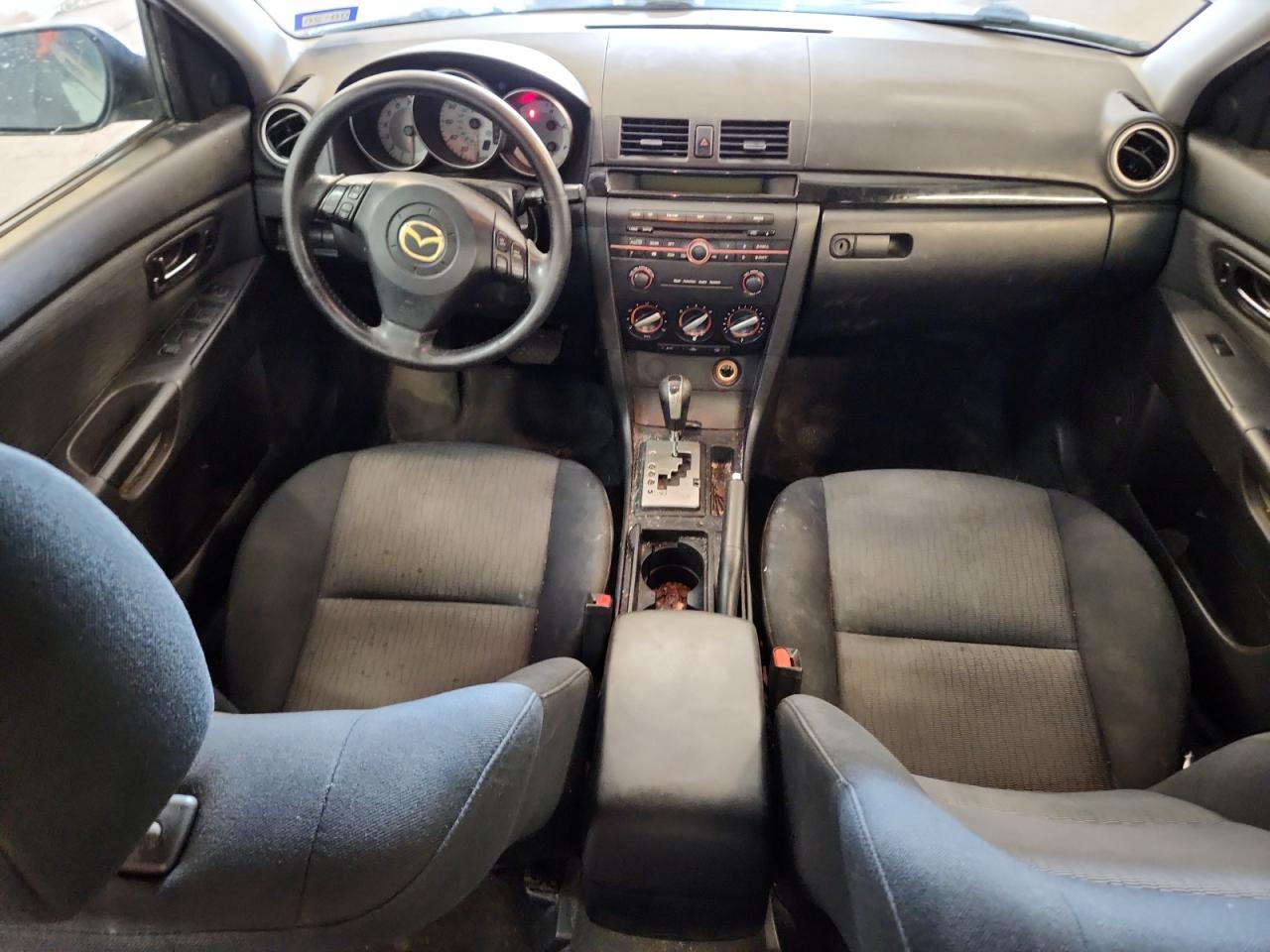 2008 Mazda 3 Blue vin: JM1BK32F781114413 Damage: Left Front Seat, Stained, Permanent