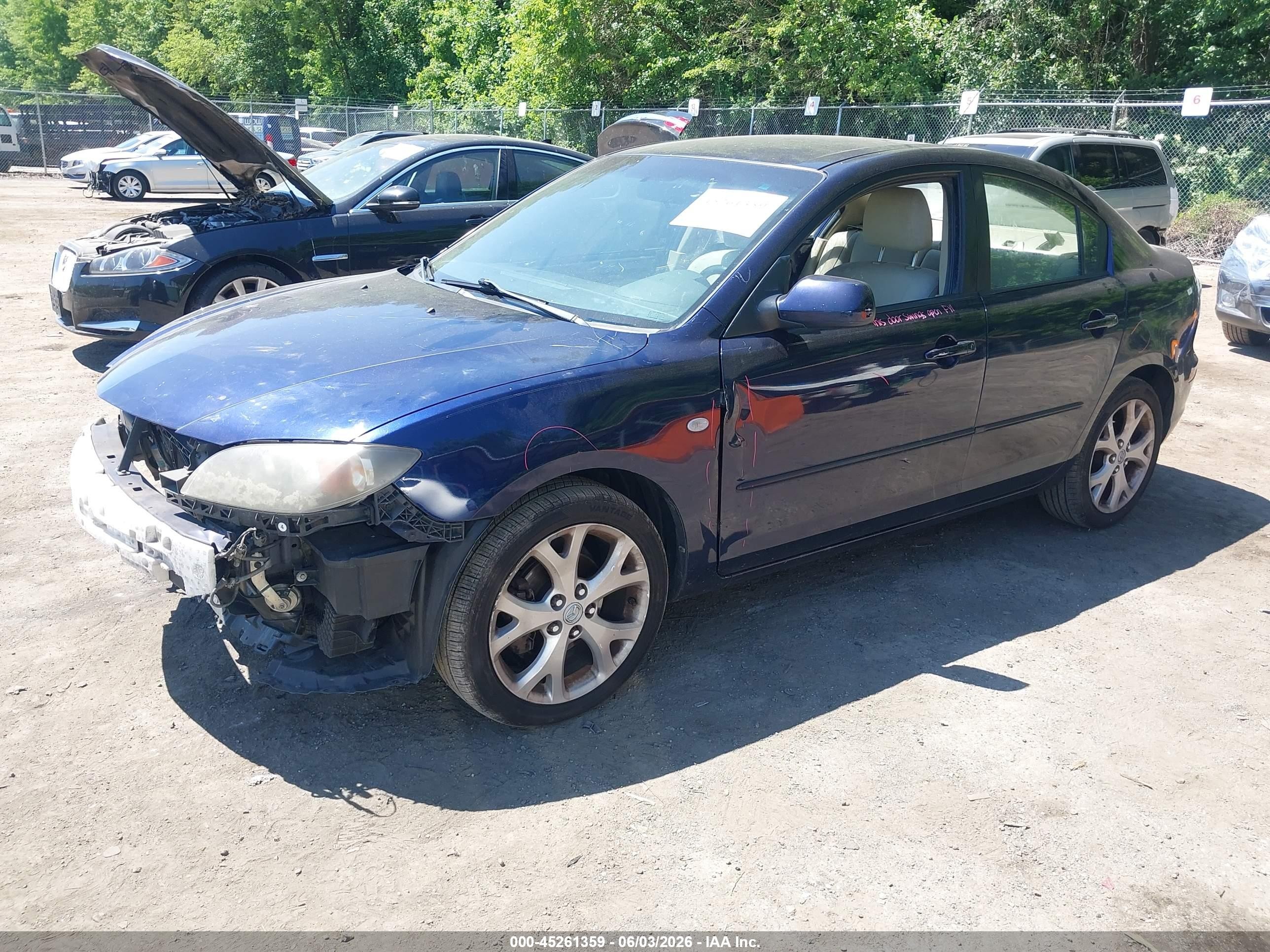 2009 Mazda Mazda3 I Blue vin: JM1BK32F791189663