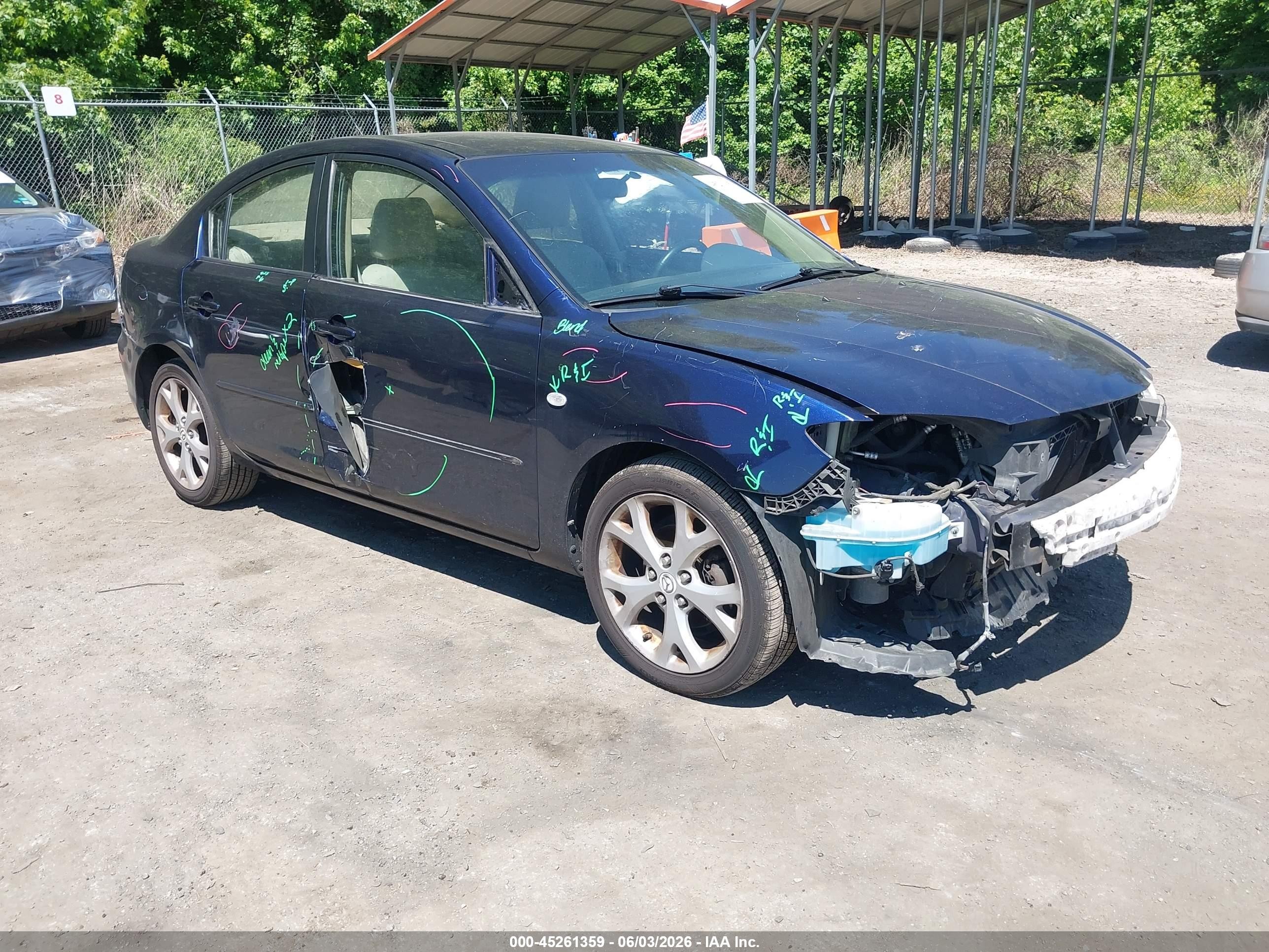 2009 Mazda Mazda3 I Blue vin: JM1BK32F791189663