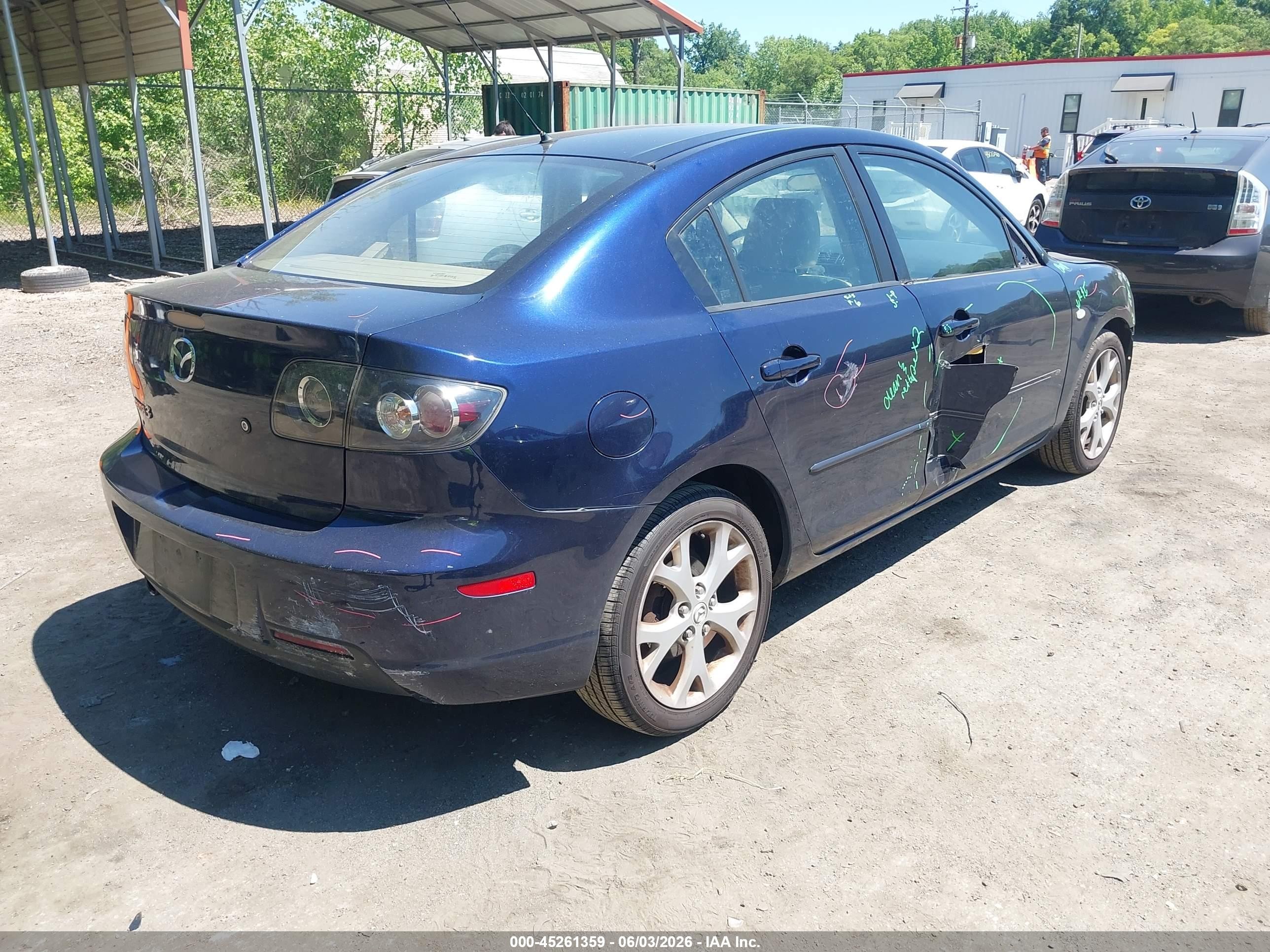 2009 Mazda Mazda3 I Blue vin: JM1BK32F791189663