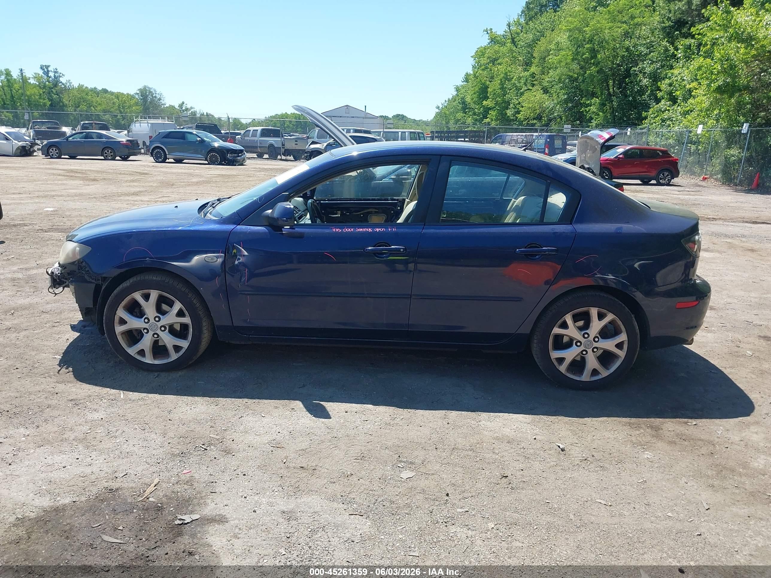 2009 Mazda Mazda3 I Blue vin: JM1BK32F791189663