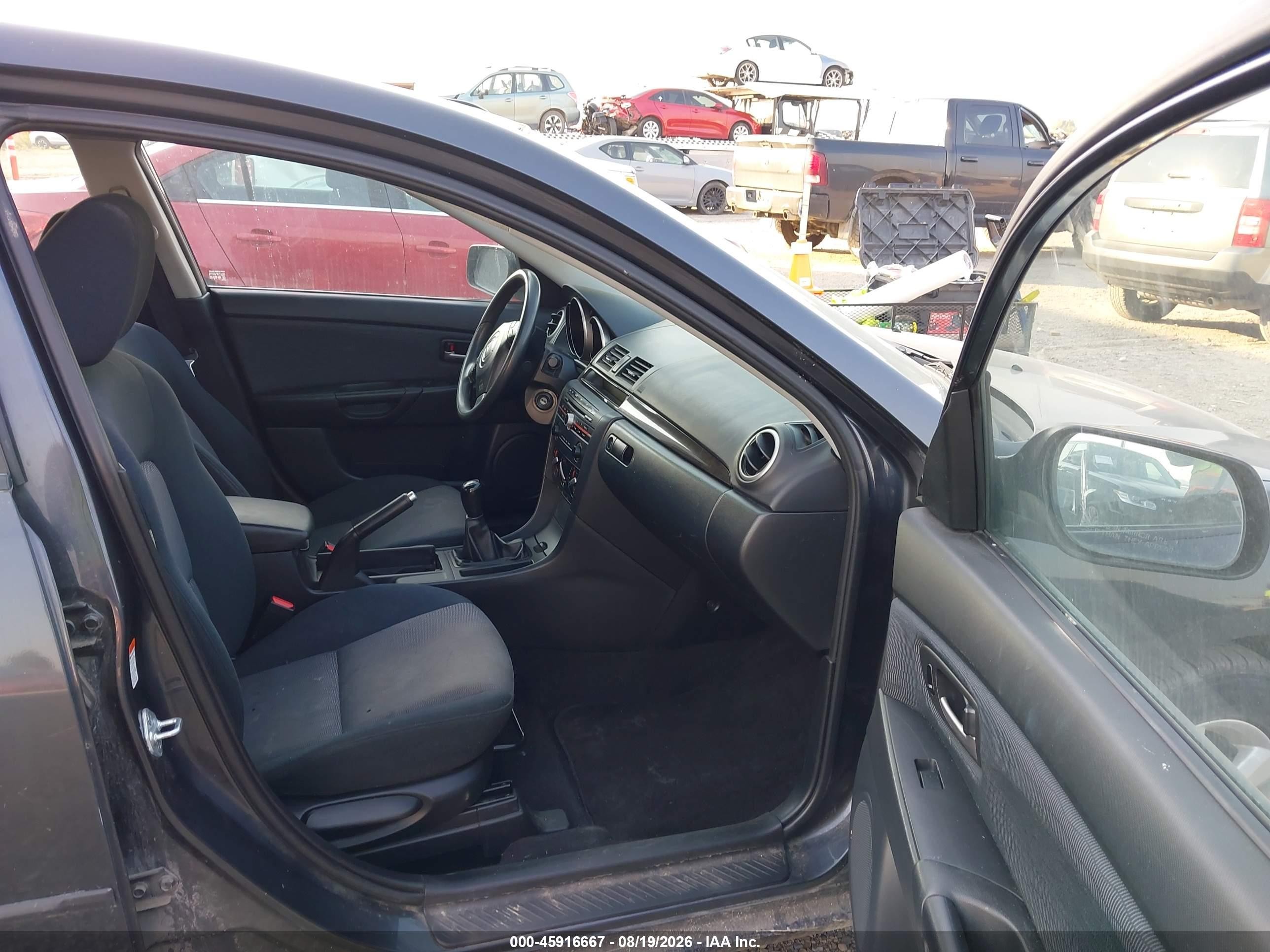 2007 Mazda Mazda3 I/i Sport Black vin: JM1BK32F871725050
