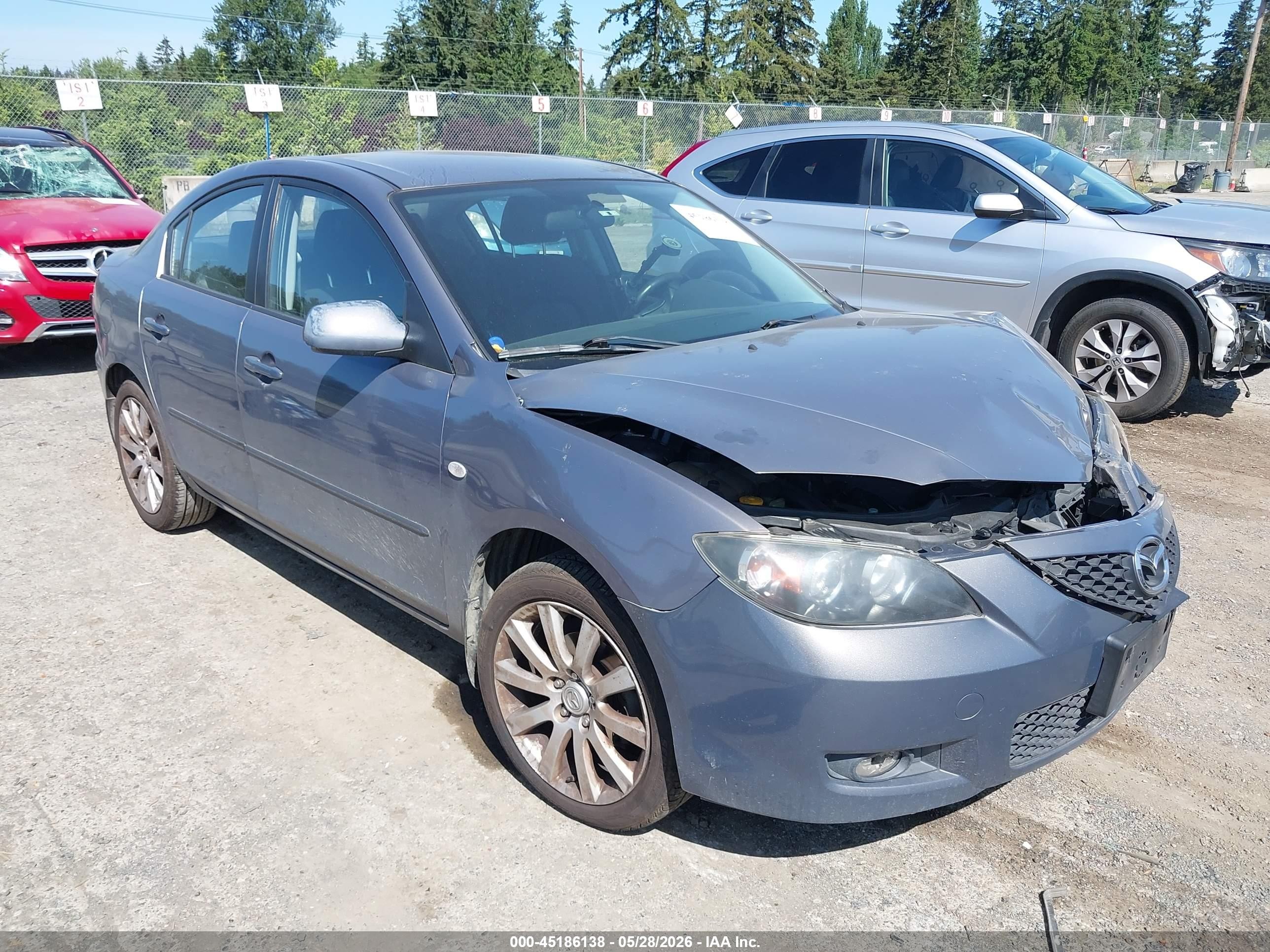 2008 Mazda Mazda3 I Touring Value Gray vin: JM1BK32F881130457