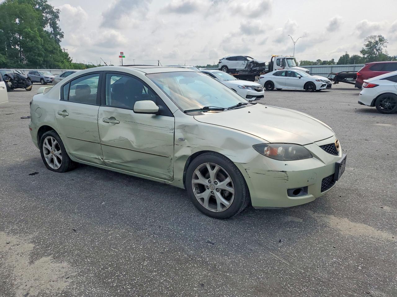 2008 Mazda 3 I Green vin: JM1BK32F881147596