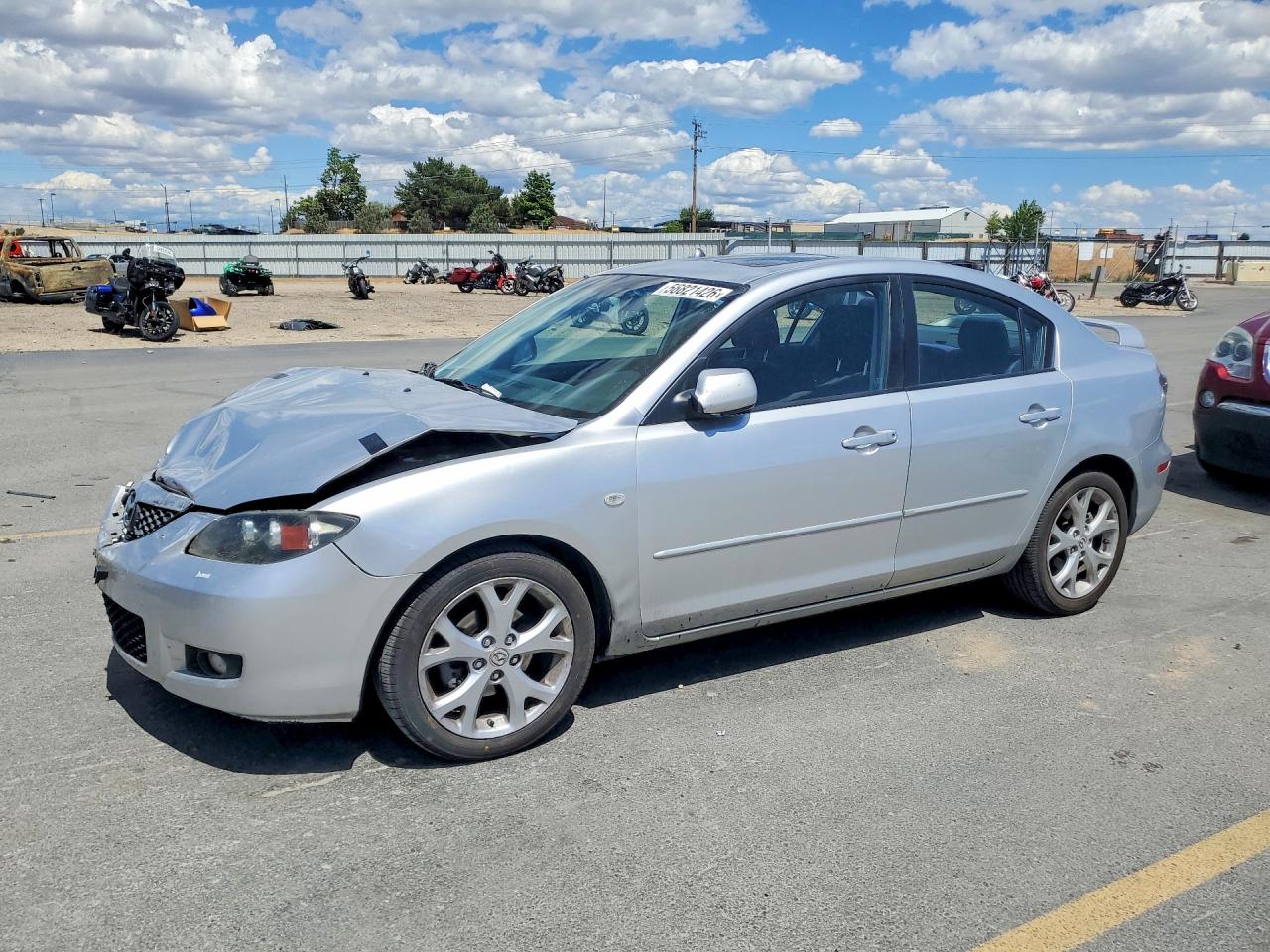2008 Mazda 3 I Gray vin: JM1BK32F881170151