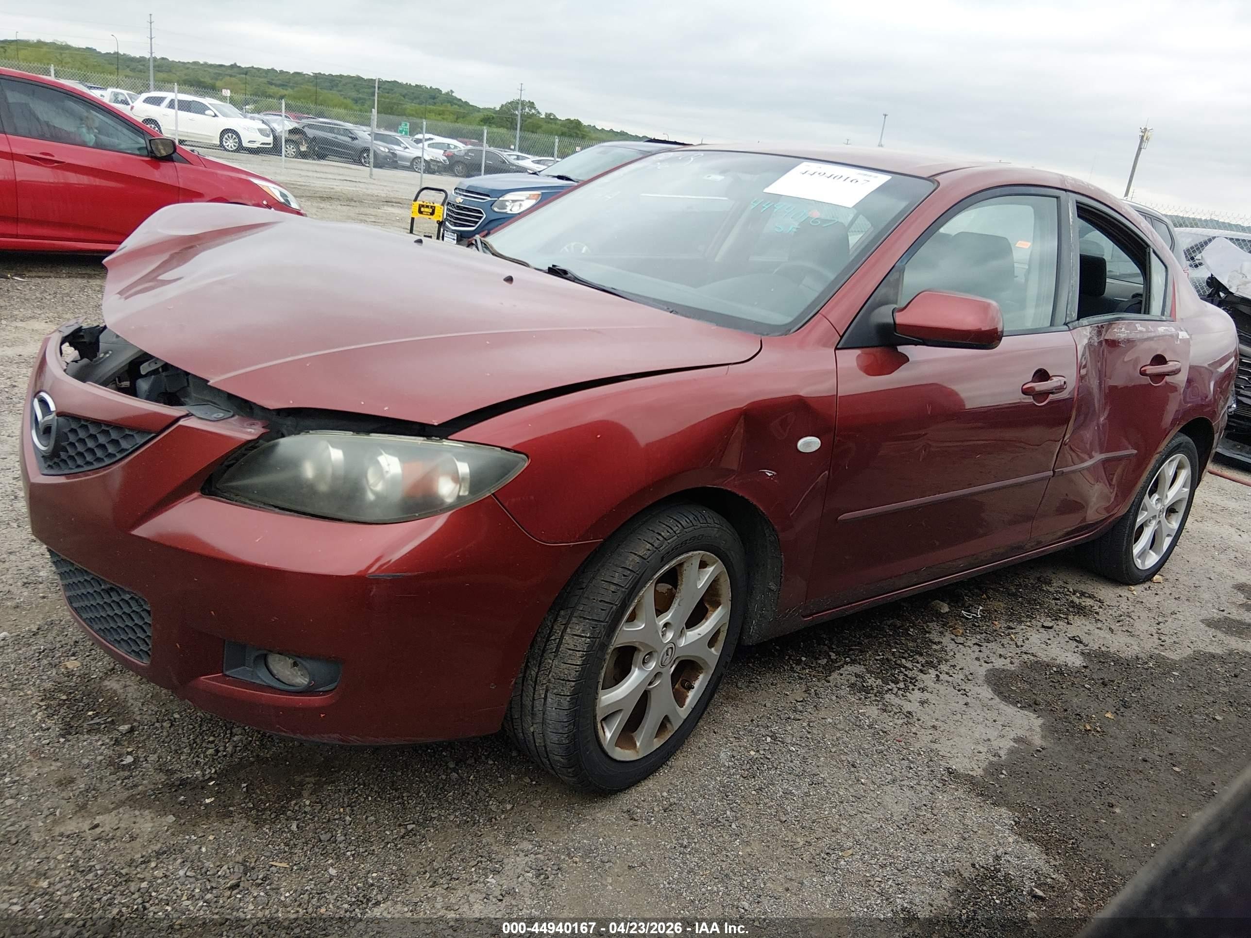 2008 Mazda Mazda3 I Touring Value Red vin: JM1BK32F881183773