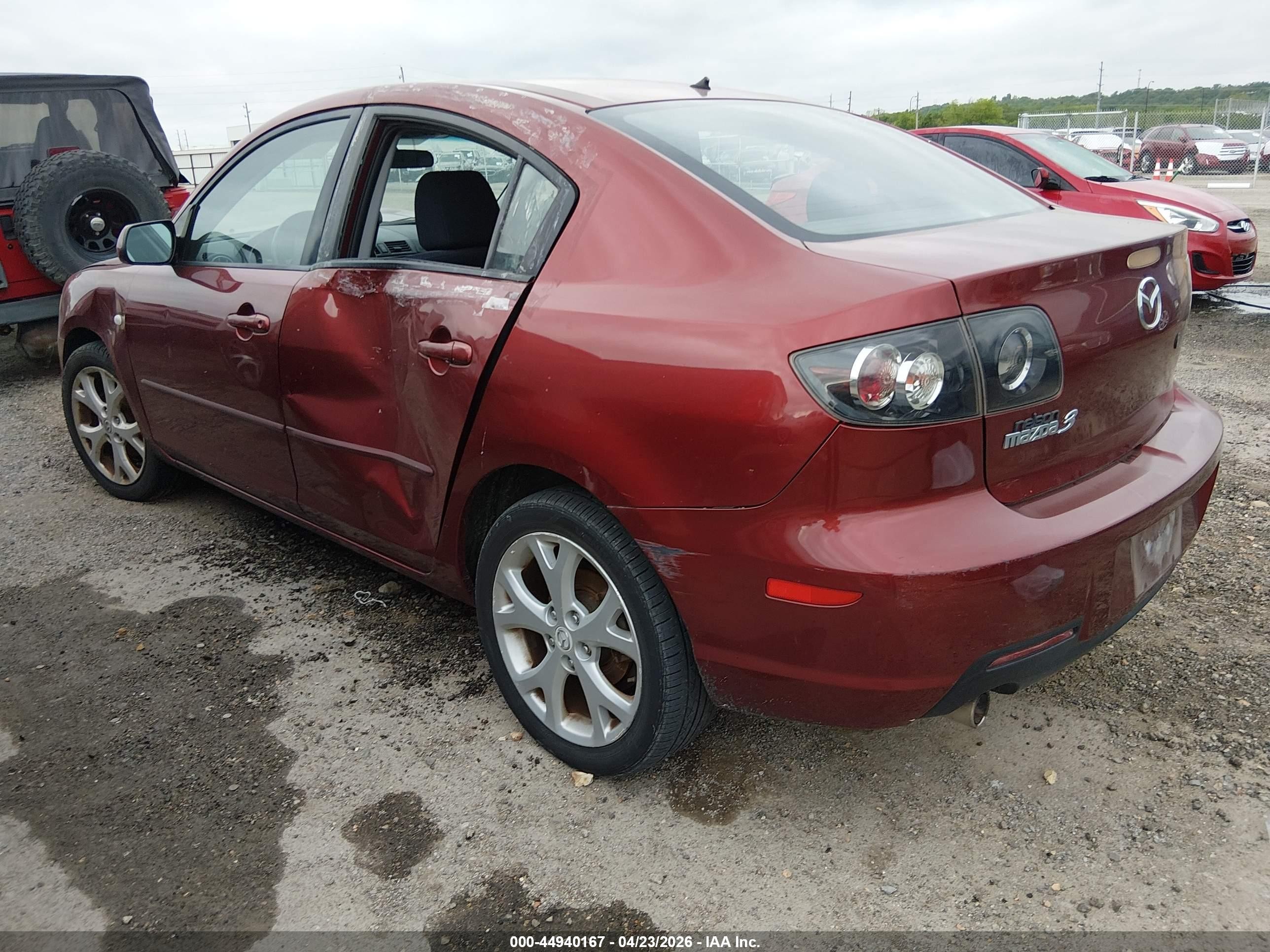 2008 Mazda Mazda3 I Touring Value Red vin: JM1BK32F881183773
