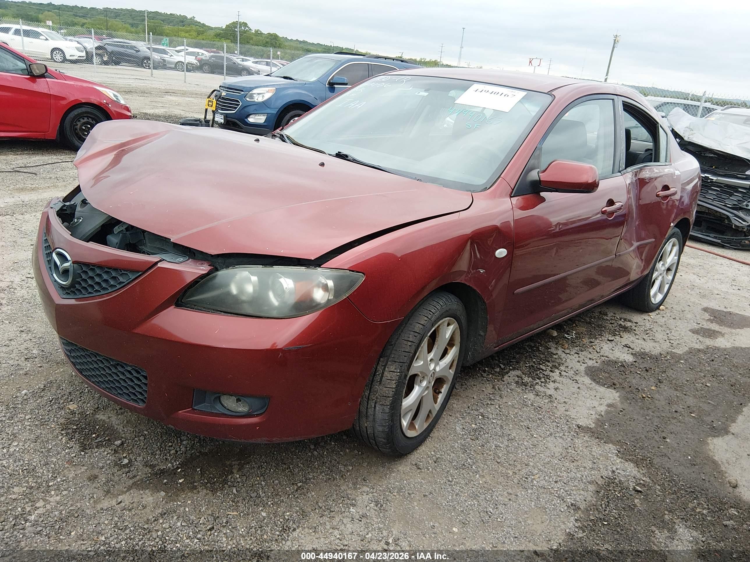 2008 Mazda Mazda3 I Touring Value Red vin: JM1BK32F881183773