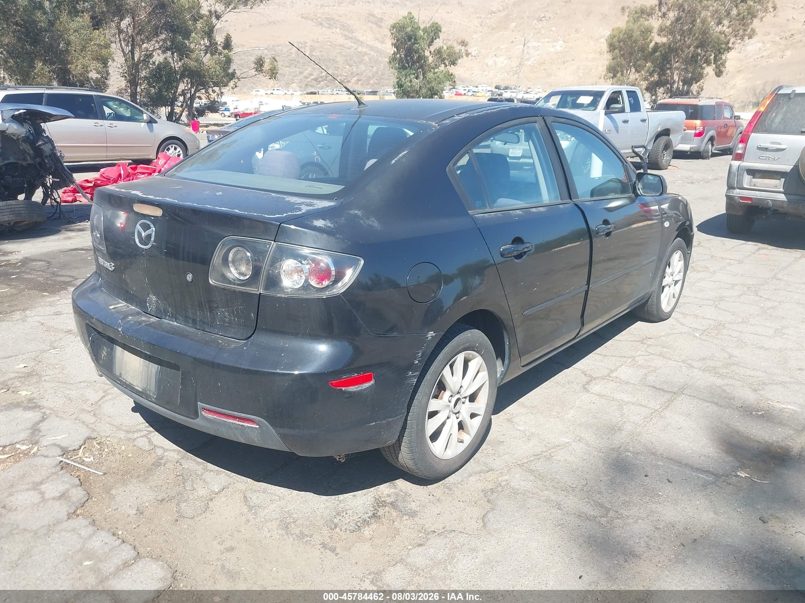 2008 Mazda Mazda3 I Black vin: JM1BK32F881870980