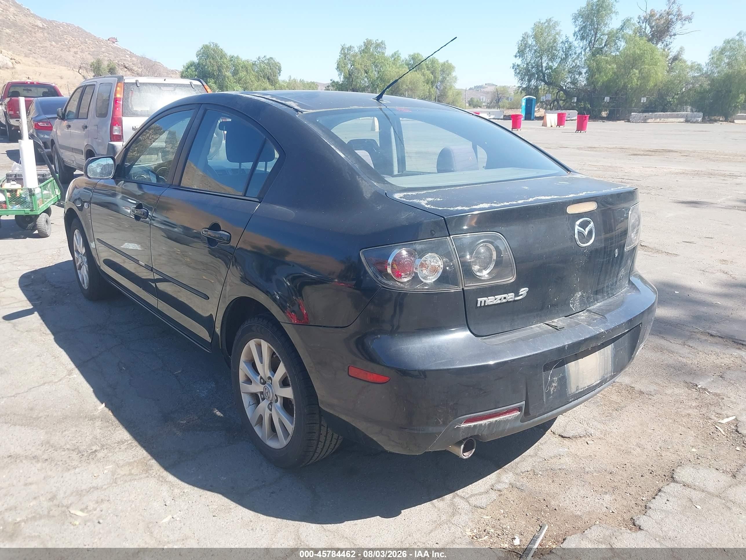 2008 Mazda Mazda3 I Black vin: JM1BK32F881870980