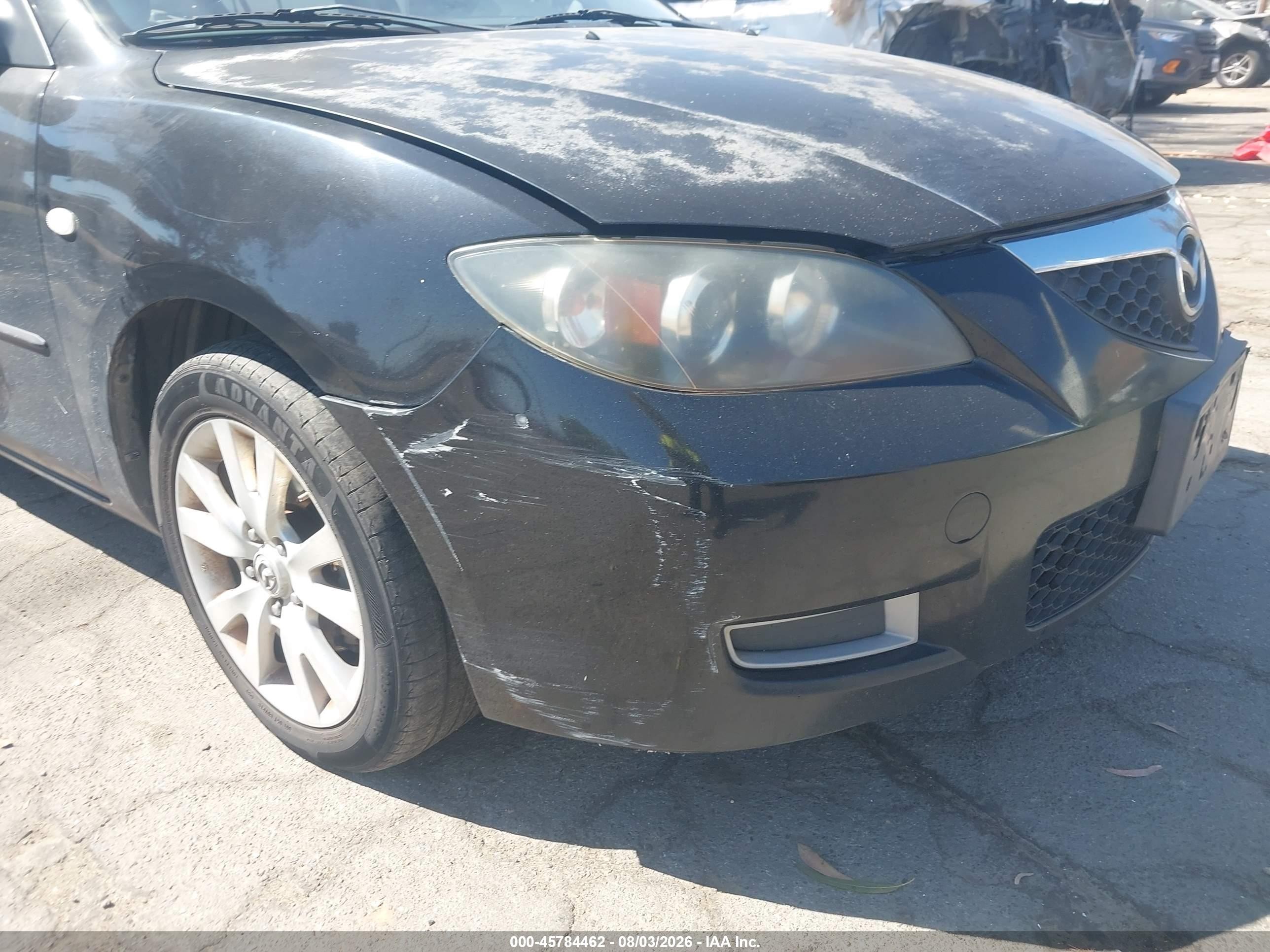 2008 Mazda Mazda3 I Black vin: JM1BK32F881870980