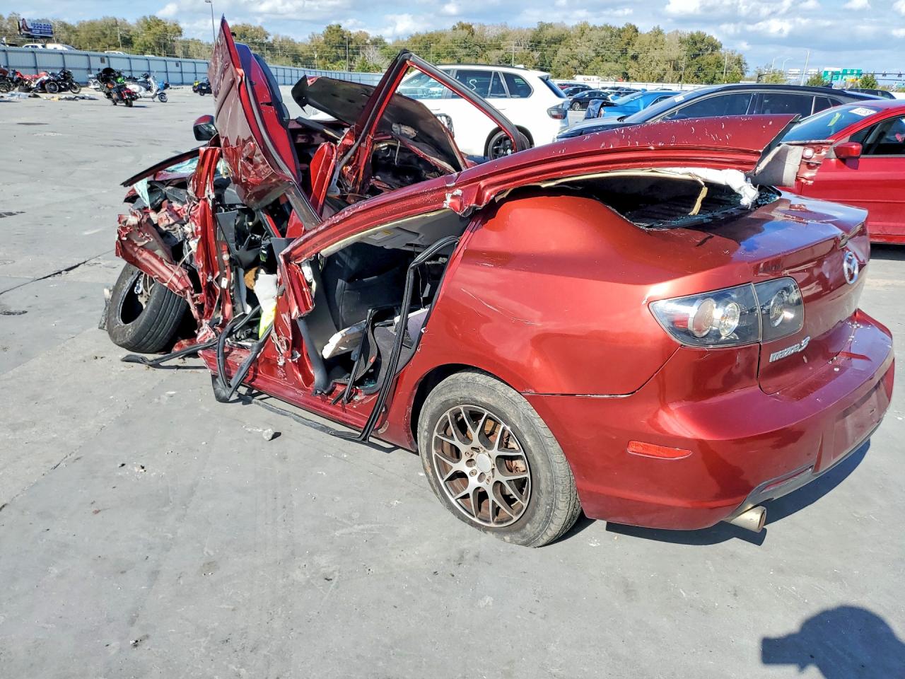 2009 Mazda 3 I Maroon vin: JM1BK32F891252561