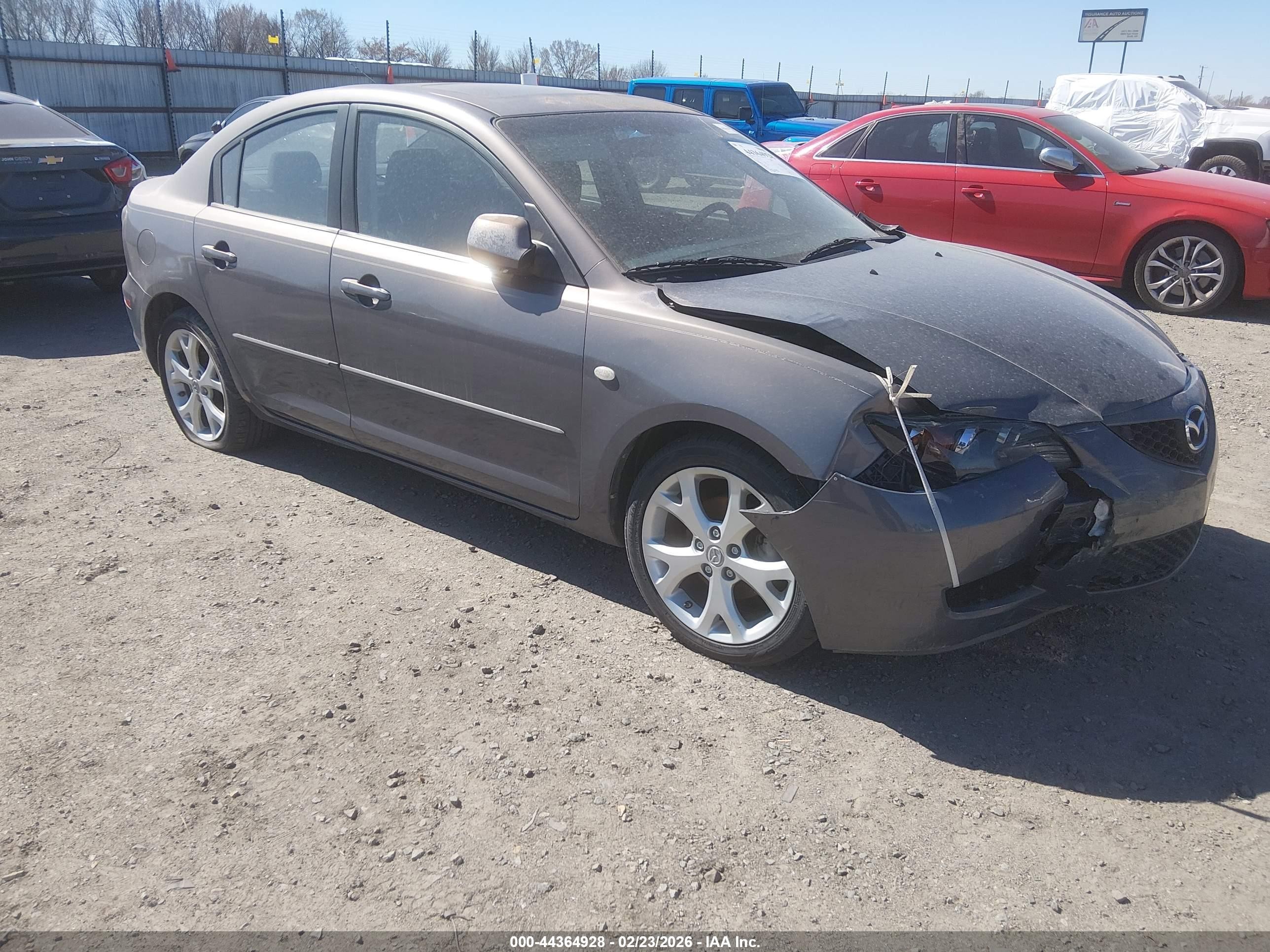 2008 Mazda Mazda3 I Touring Value Gray vin: JM1BK32F981183250
